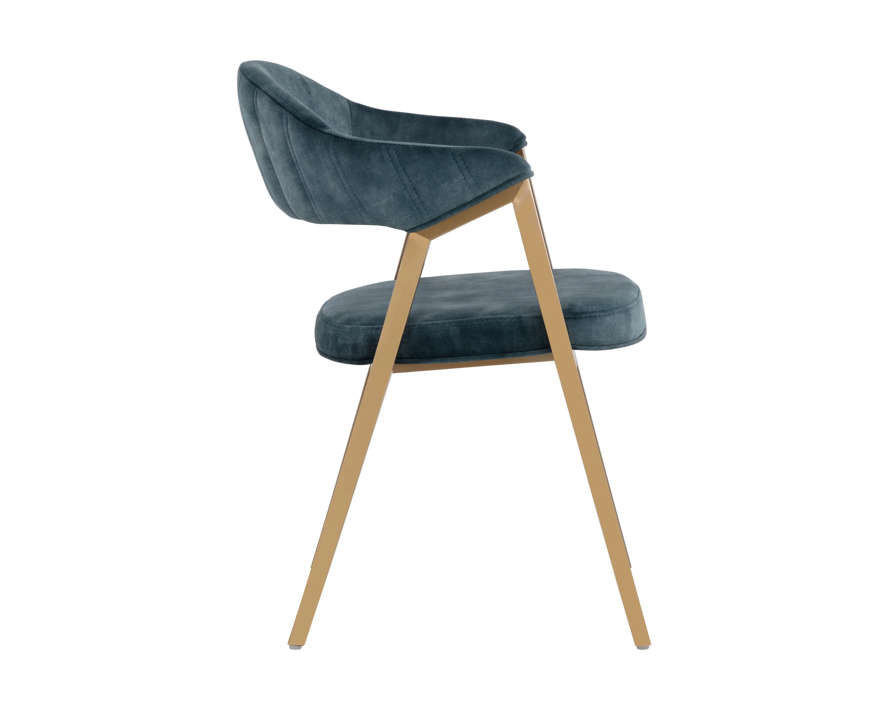 Sunpan Burgos Dining Armchair - Nono Petrol - Image 5