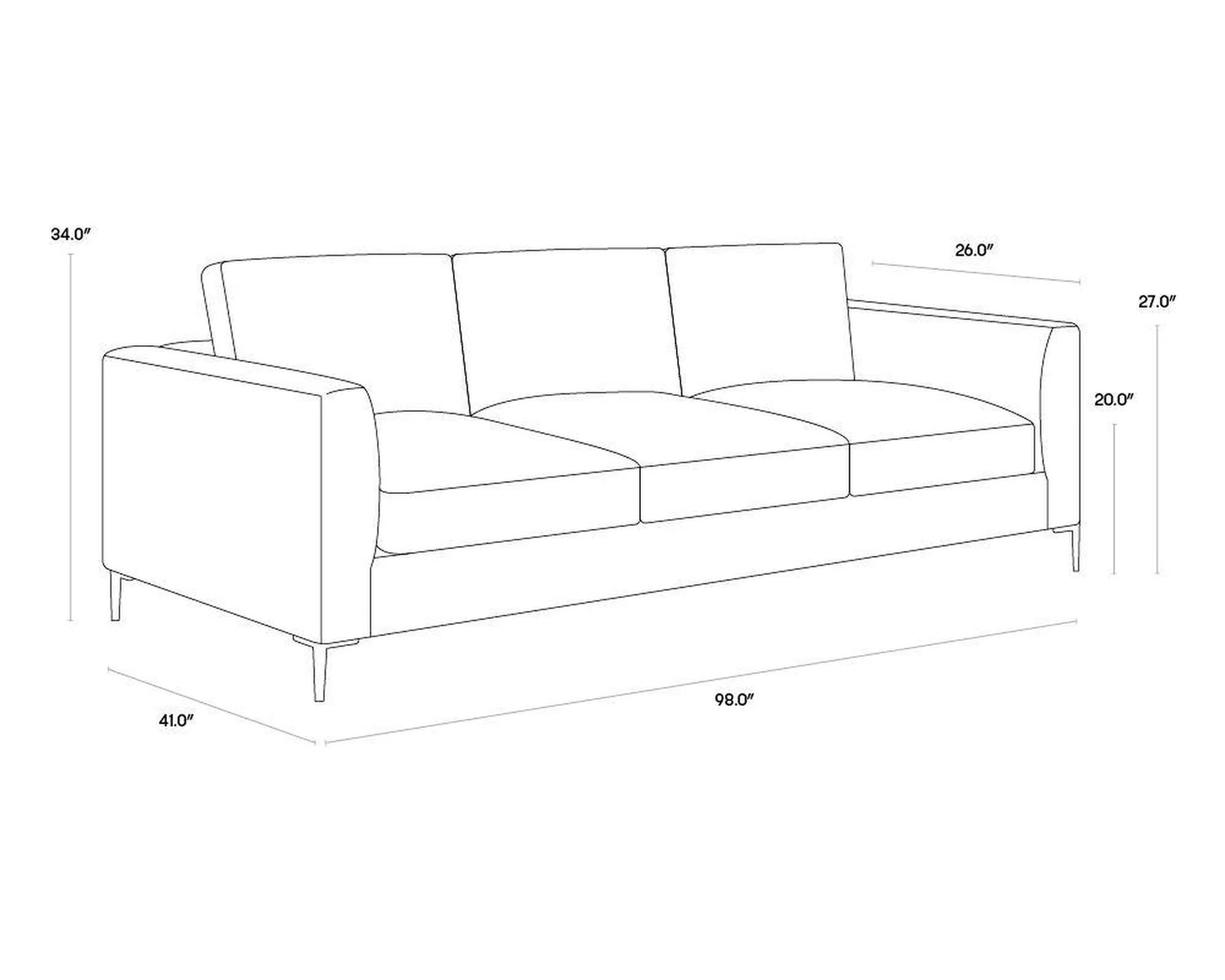 Sunpan Byward Sofa - Image 6