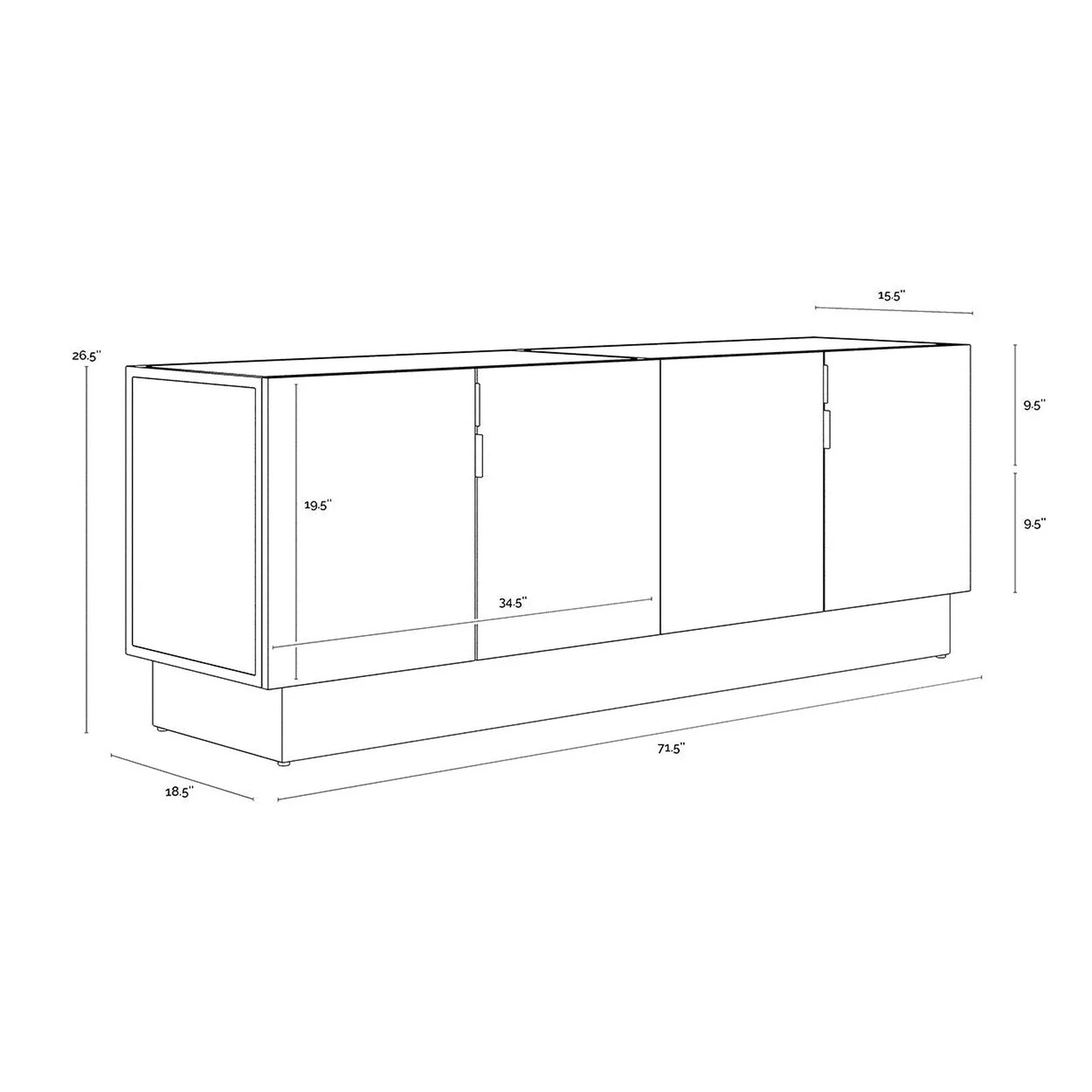 Sunpan Caddo Sideboard Clearance - Image 10