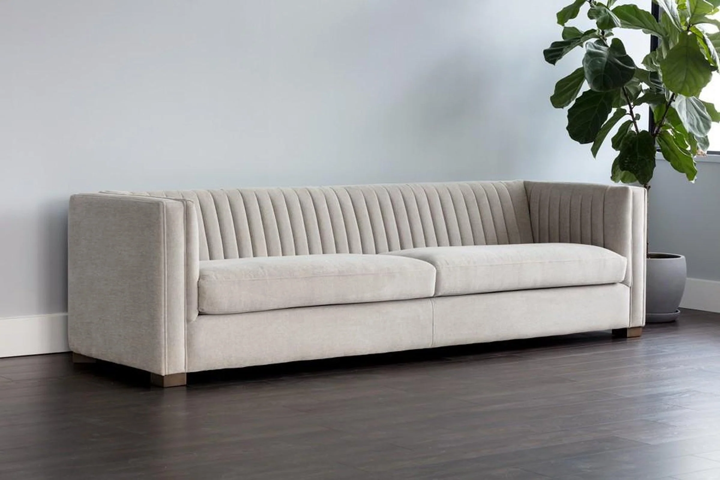 Sunpan Caitlin Sofa - Hemingway Silver Clearance - Image 4