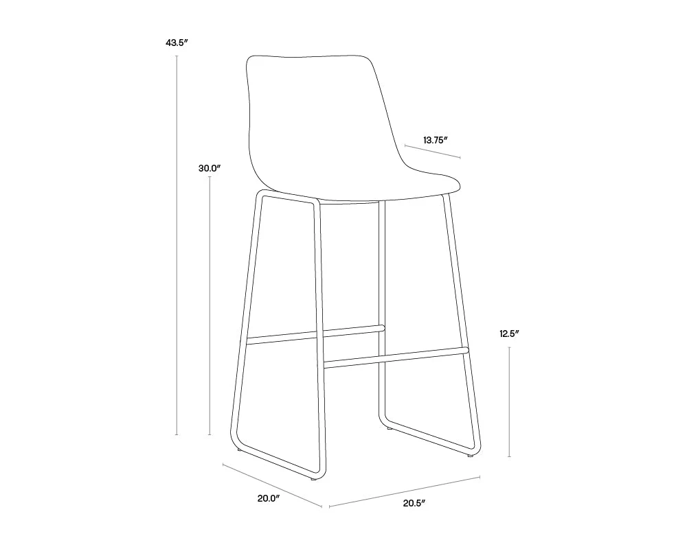 Sunpan Cal Barstool - Set of 2 - Image 8