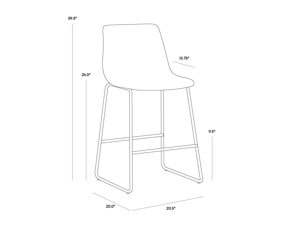 Sunpan Cal Counter Stool - Set of 2 - Image 22