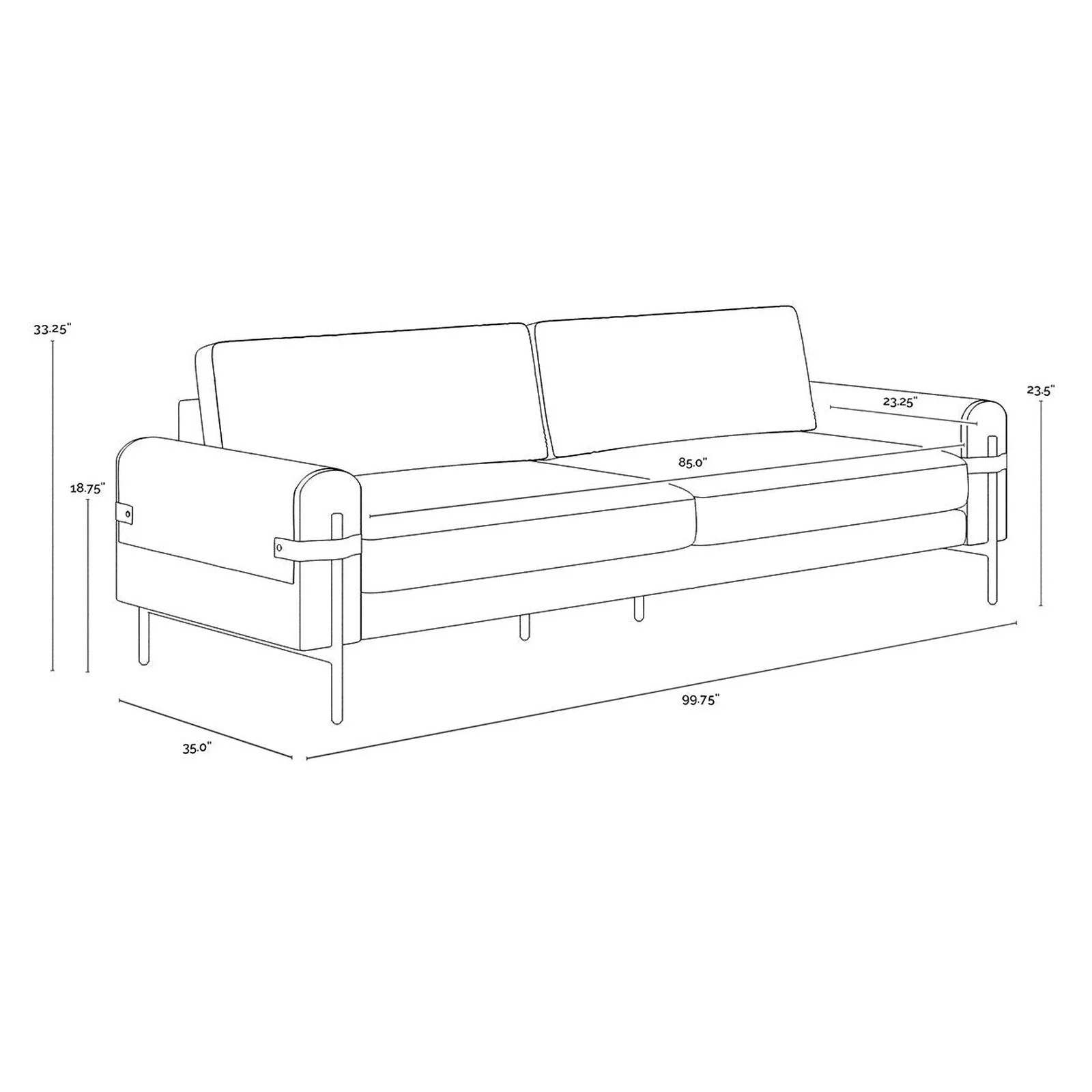 Sunpan Camus Sofa - Image 9