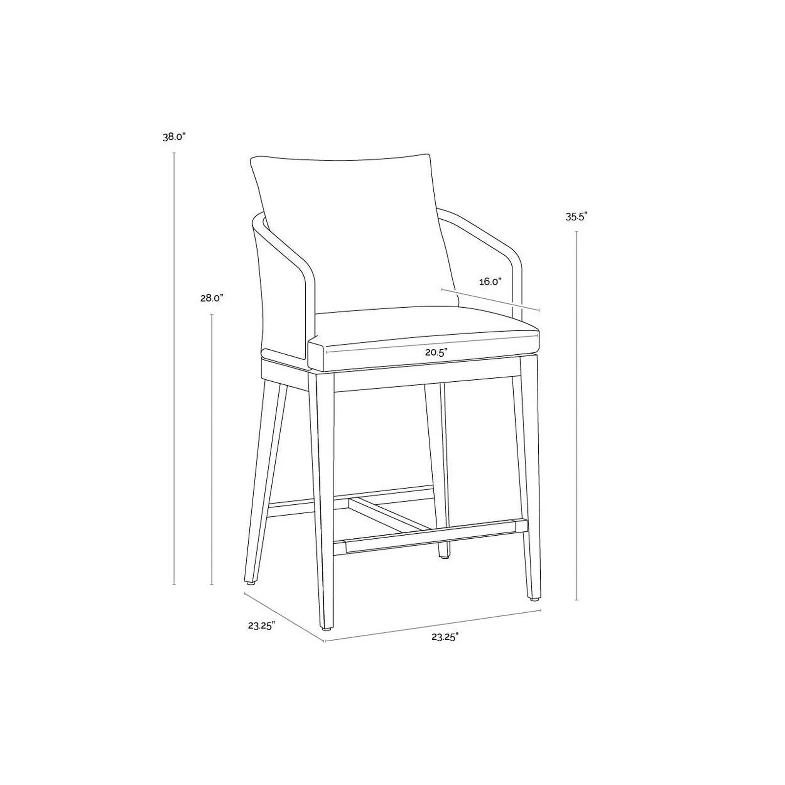 Sunpan Capri Counter Stool - Image 14