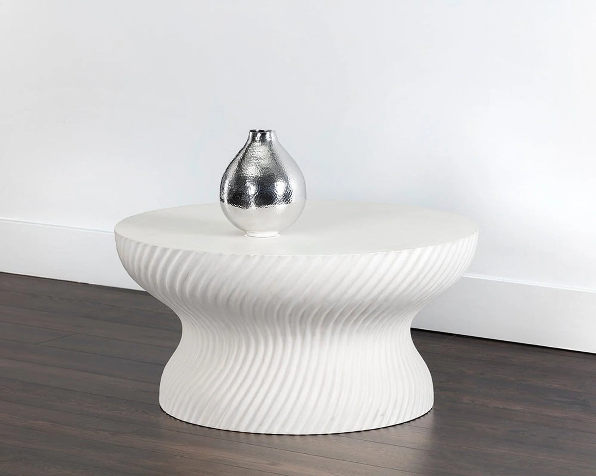 Sunpan Cara Coffee Table - White Clearance - Image 4