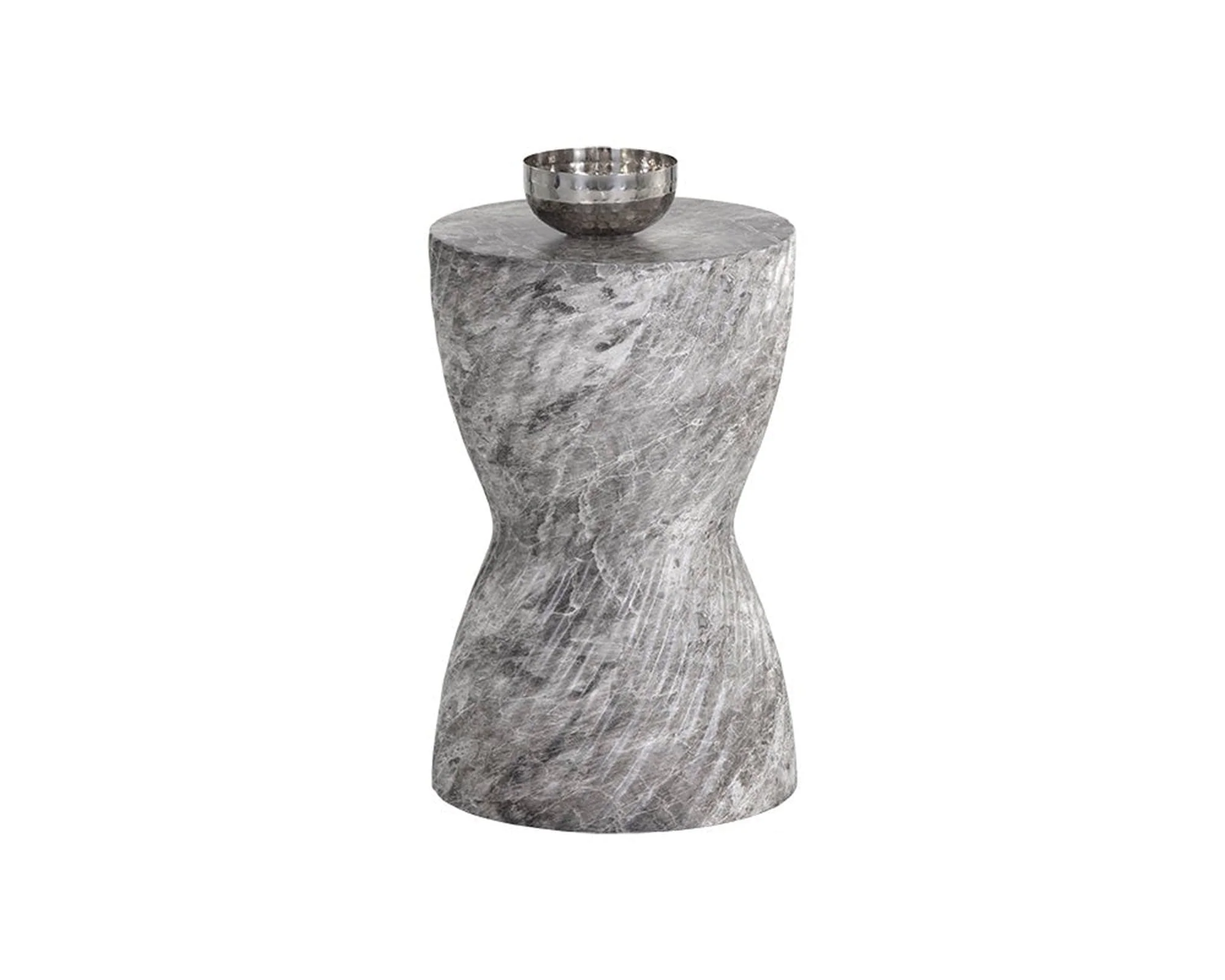 Sunpan Cara End Table Marble Look - Image 2