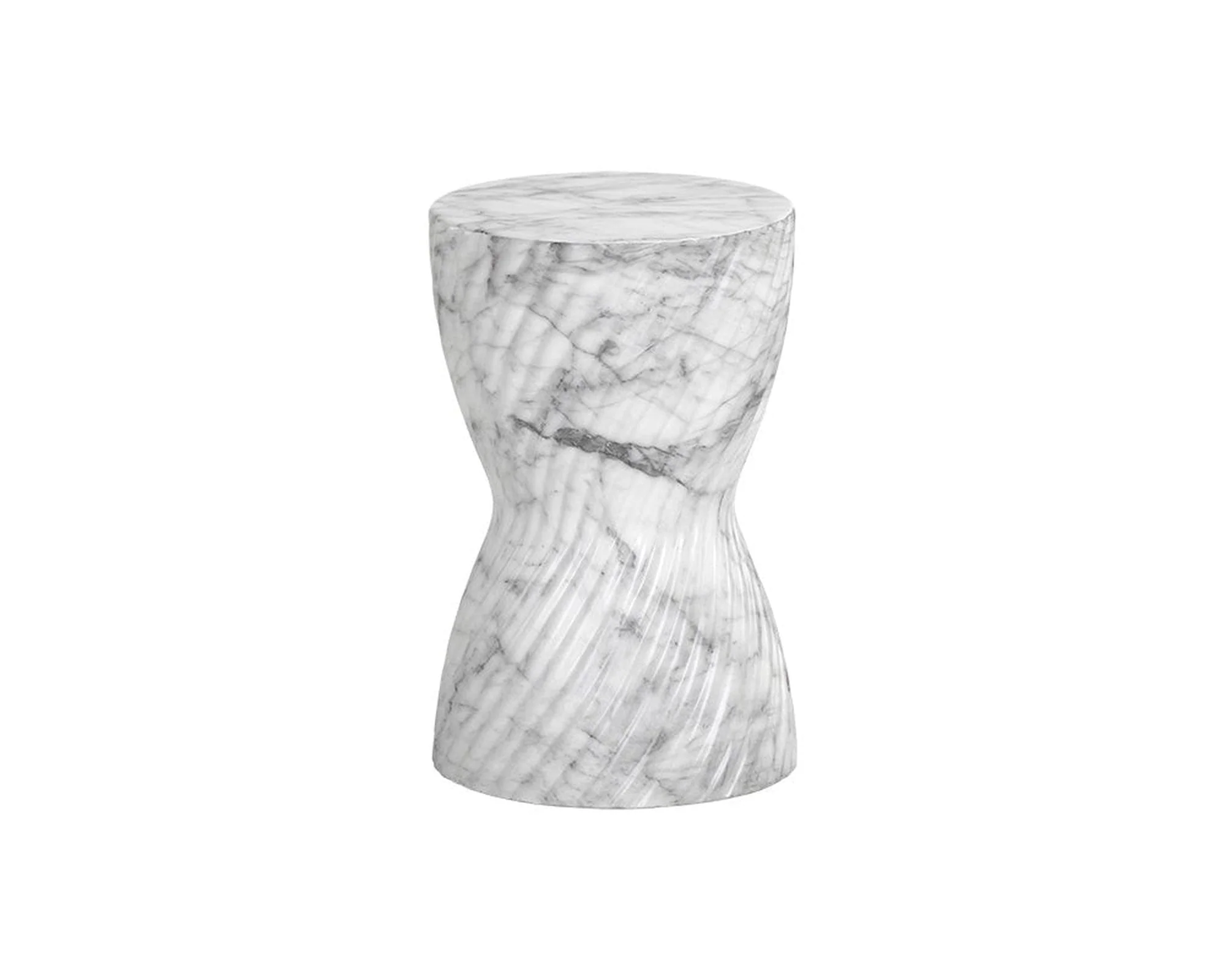 Sunpan Cara End Table Marble Look - Image 6