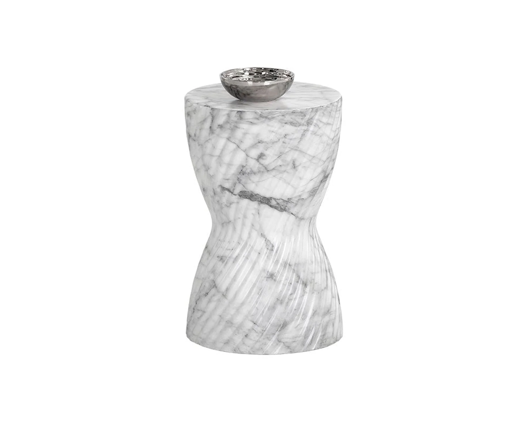 Sunpan Cara End Table Marble Look - Image 7
