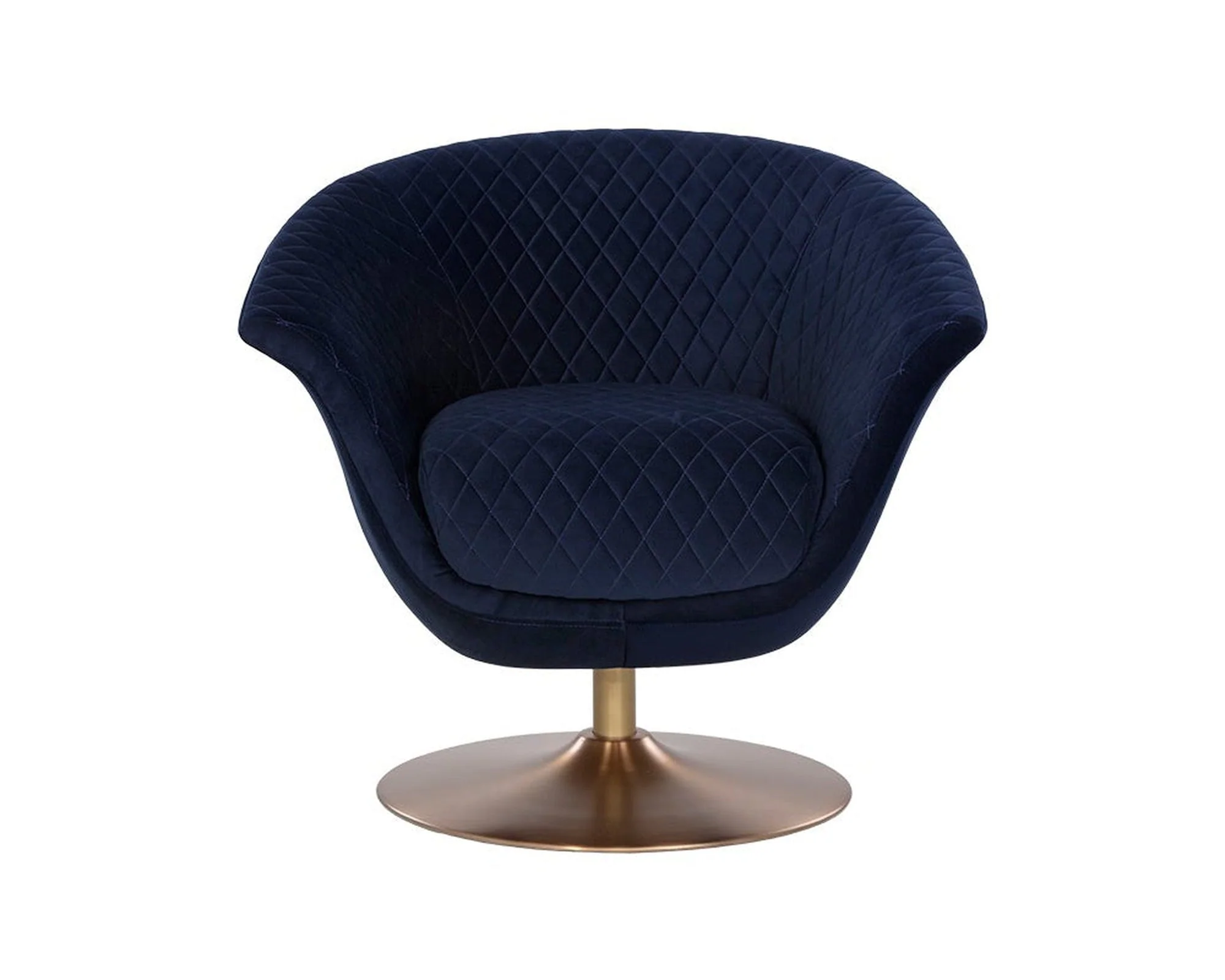 Sunpan Carine Swivel Lounge Chair - Abbington Navy - Image 2
