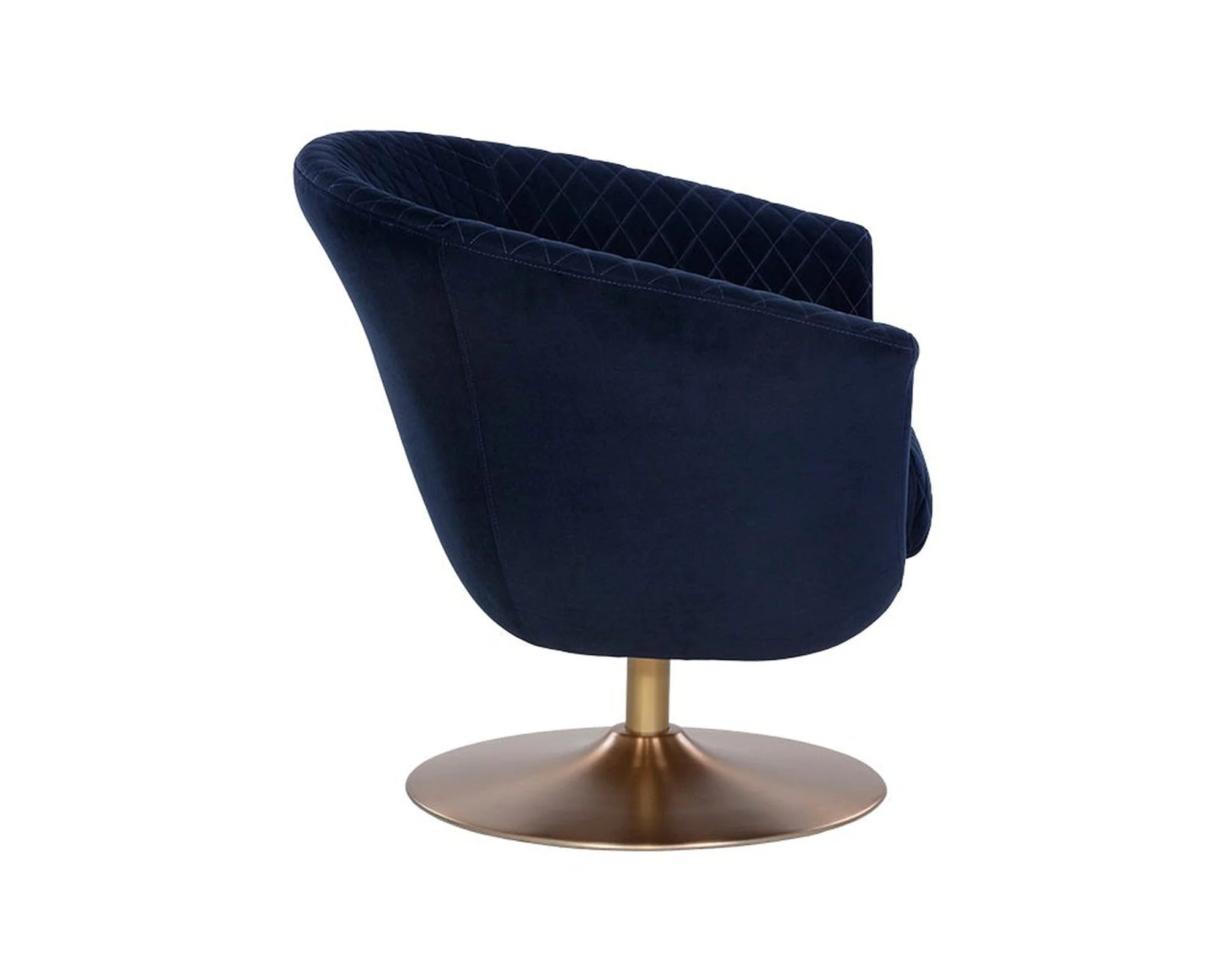 Sunpan Carine Swivel Lounge Chair - Abbington Navy - Image 3