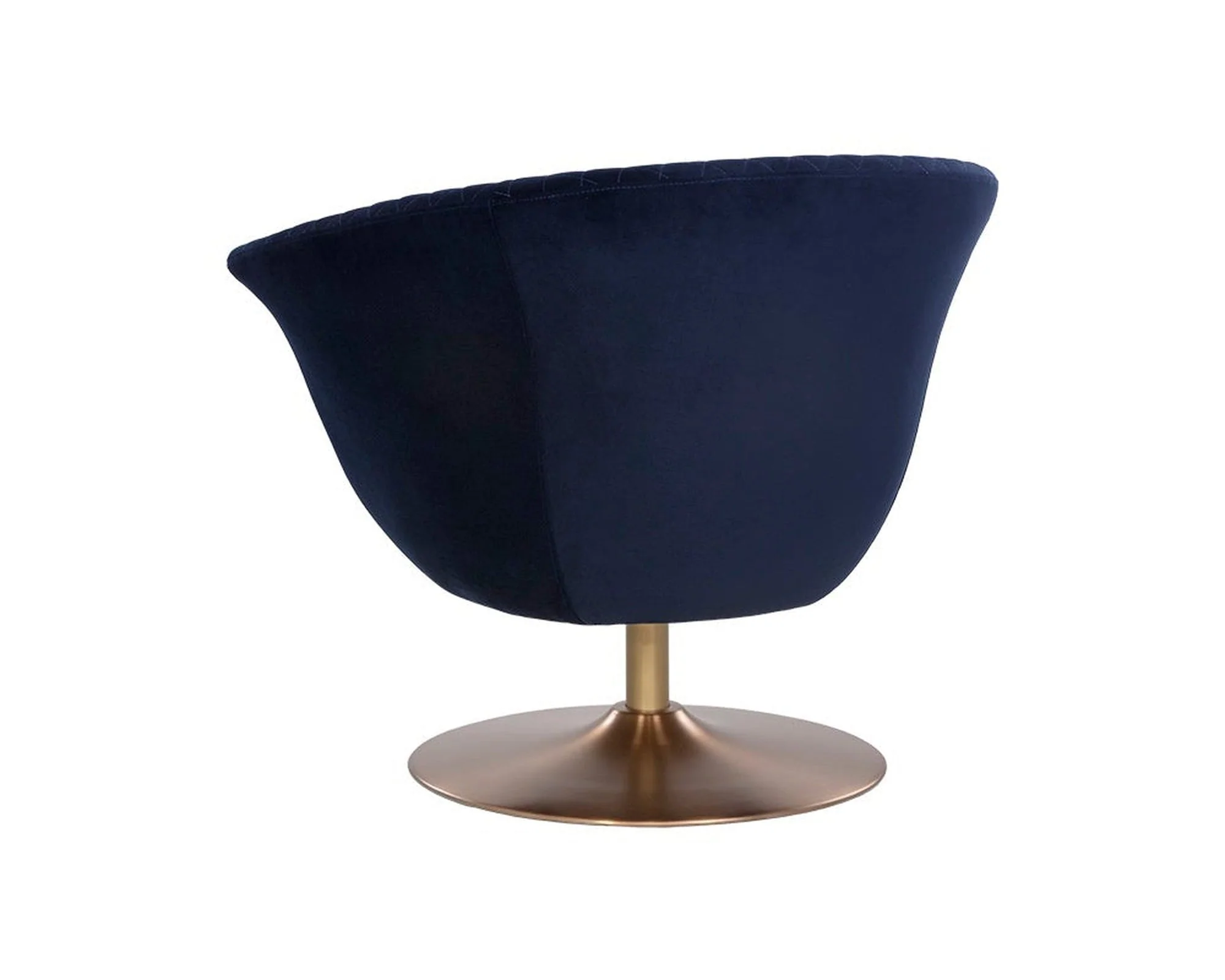 Sunpan Carine Swivel Lounge Chair - Abbington Navy - Image 4