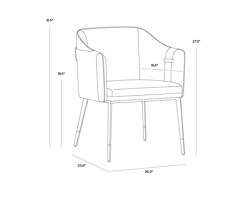 Sunpan Carter Dining Armchair - Image 18