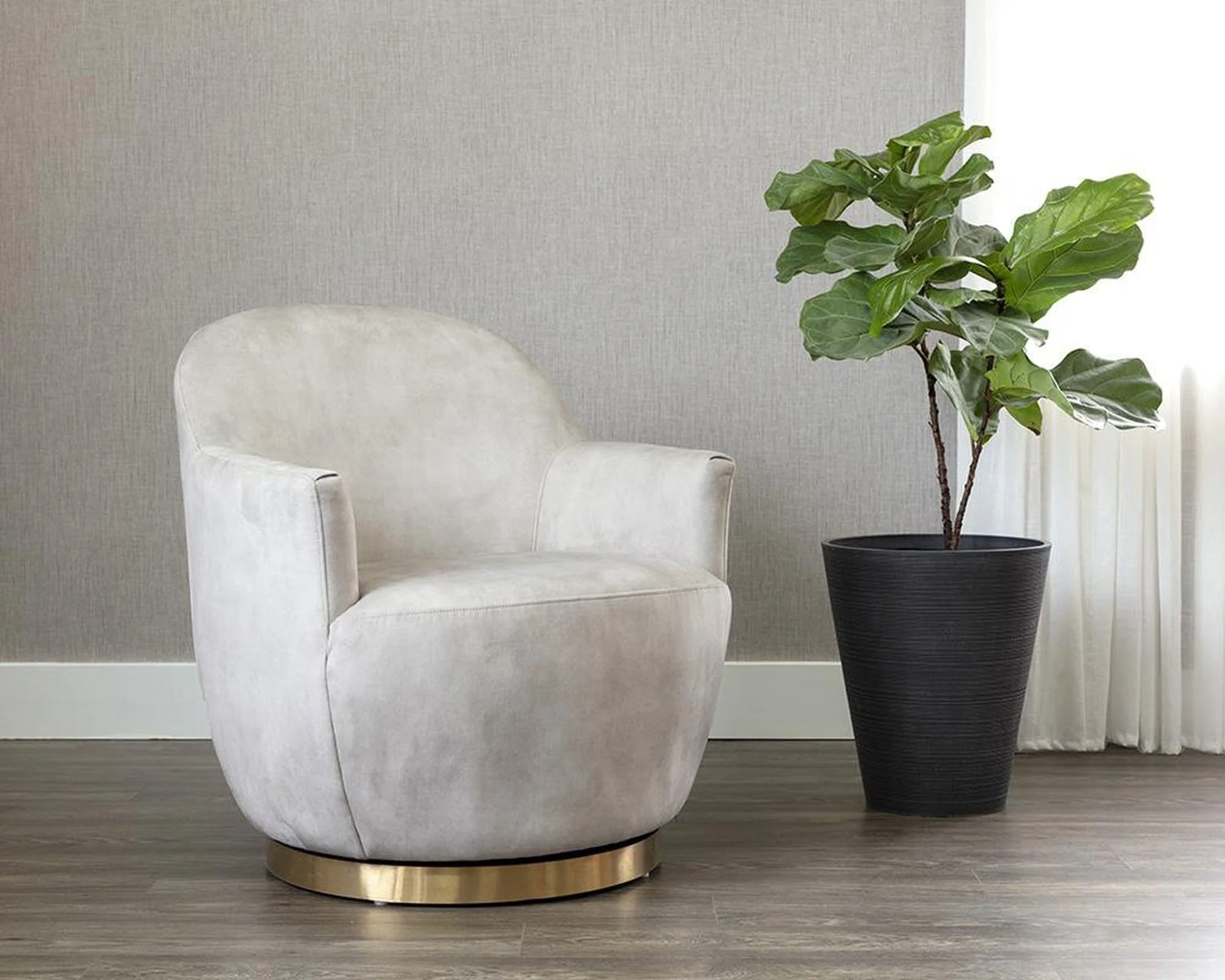 Sunpan Casey Swivel Lounge Chair - Image 8