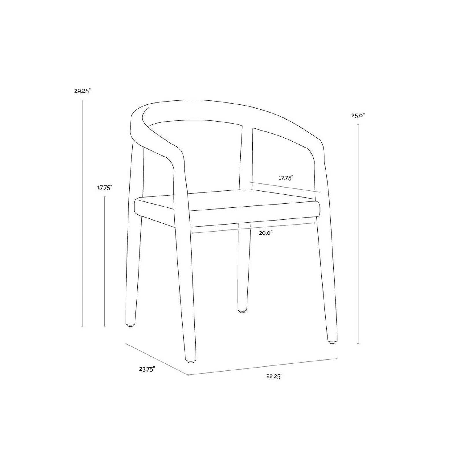 Sunpan Cayman Dining Armchair Clearance - Image 10