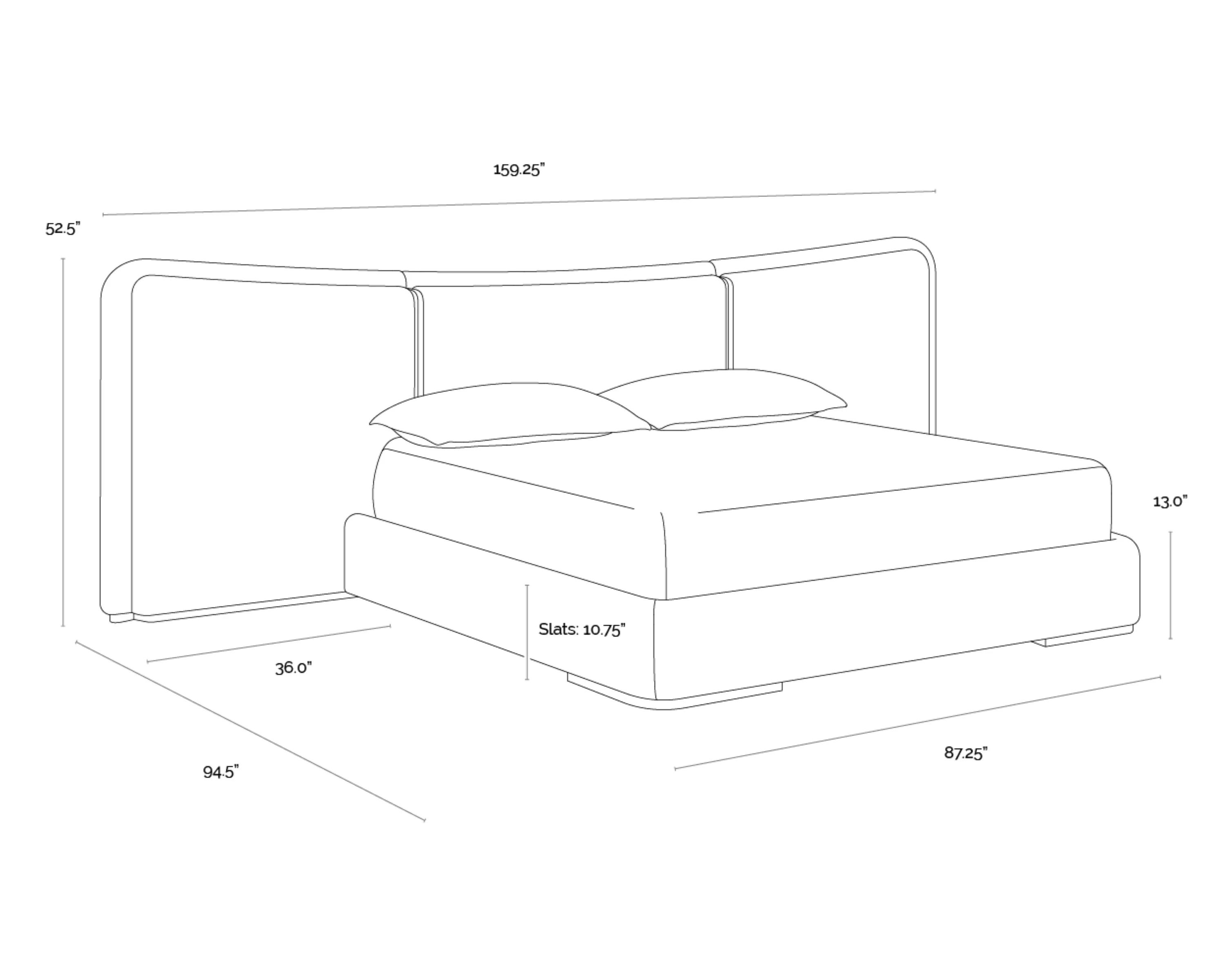 Sunpan Clarimond Bed - King - Hailey Moon / Meg Taupe - Image 4