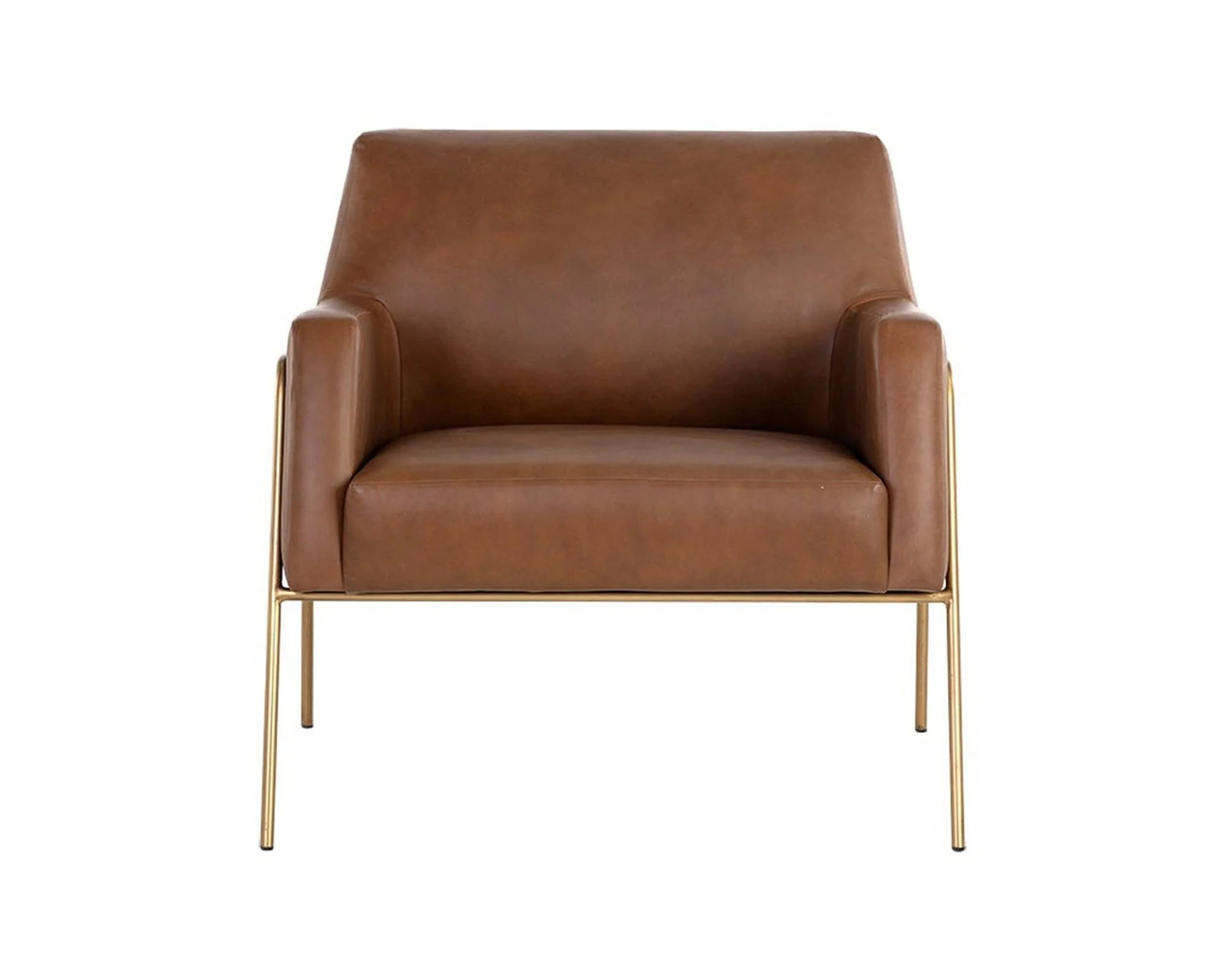 Sunpan Cybil Lounge Chair - Vintage Caramel Leather Clearance - Image 2