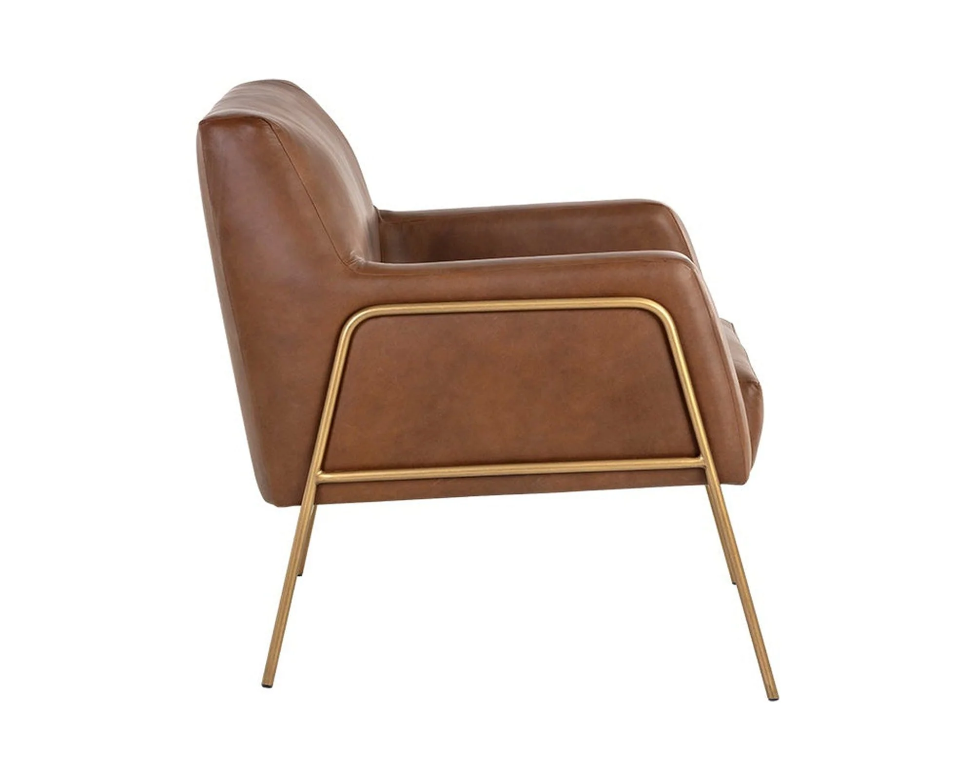 Sunpan Cybil Lounge Chair - Vintage Caramel Leather Clearance - Image 3