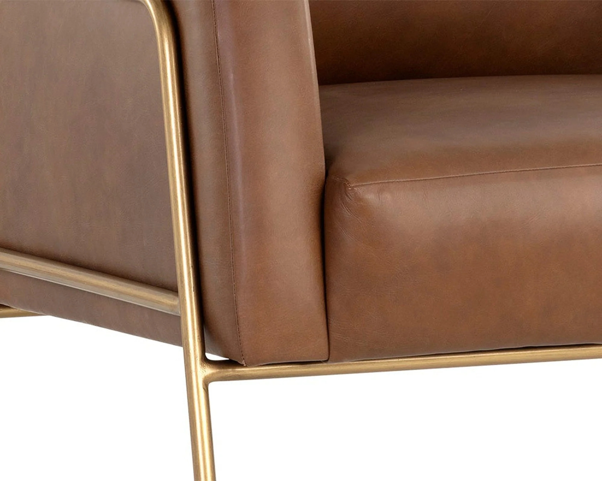 Sunpan Cybil Lounge Chair - Vintage Caramel Leather Clearance - Image 6