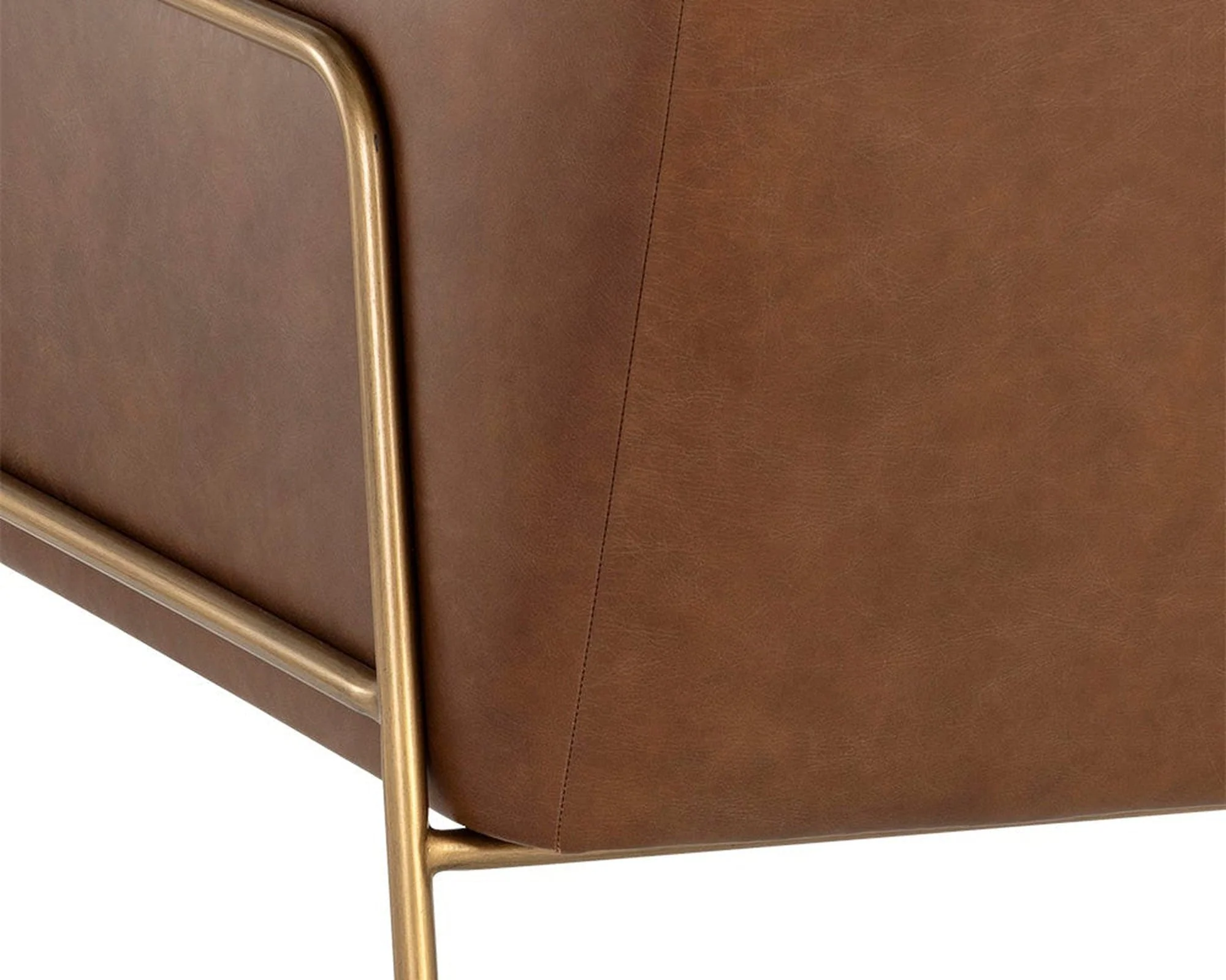 Sunpan Cybil Lounge Chair - Vintage Caramel Leather Clearance - Image 7