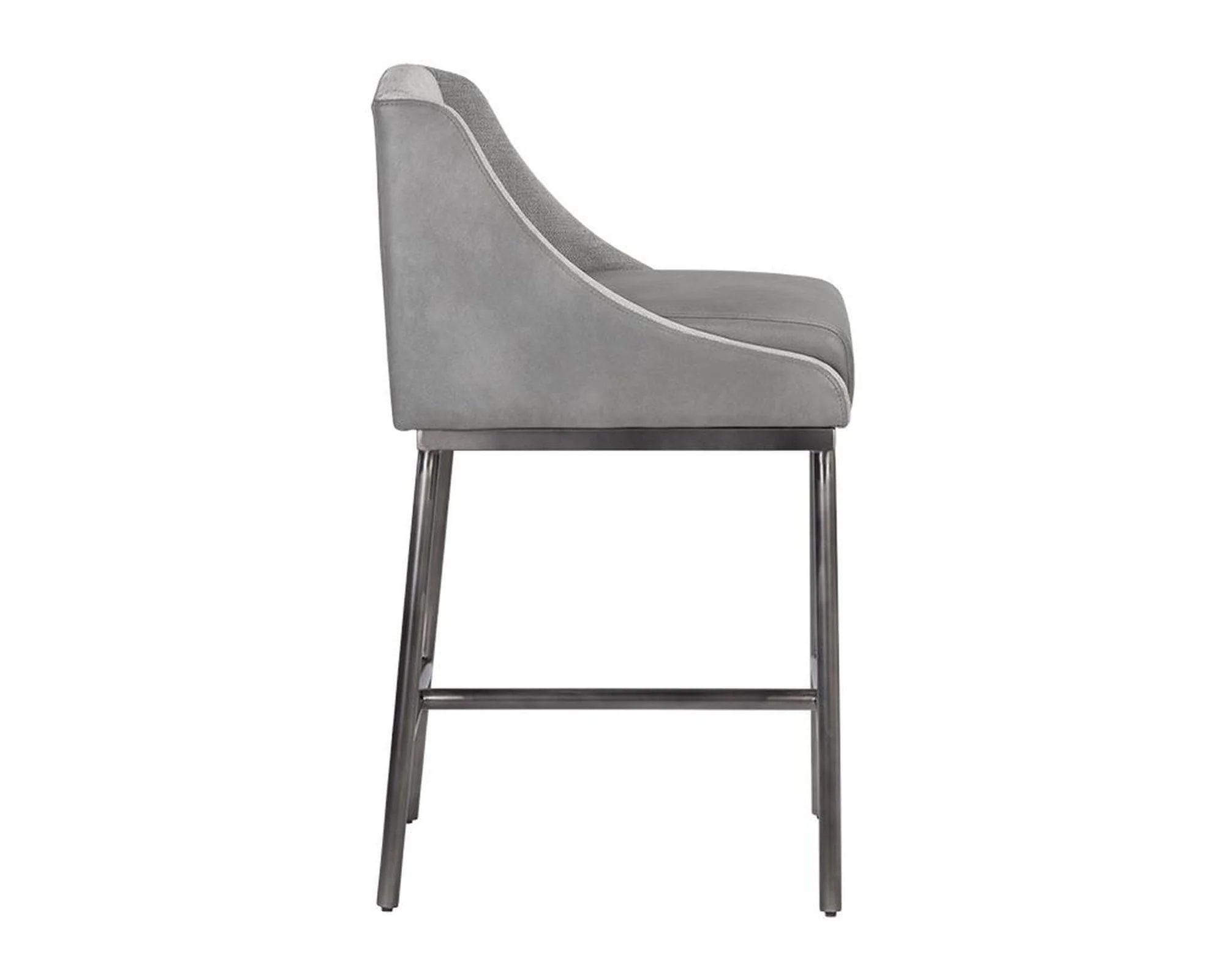 Sunpan Dalary Counter Stool - Bravo Metal / Polo Club Stone - Image 2
