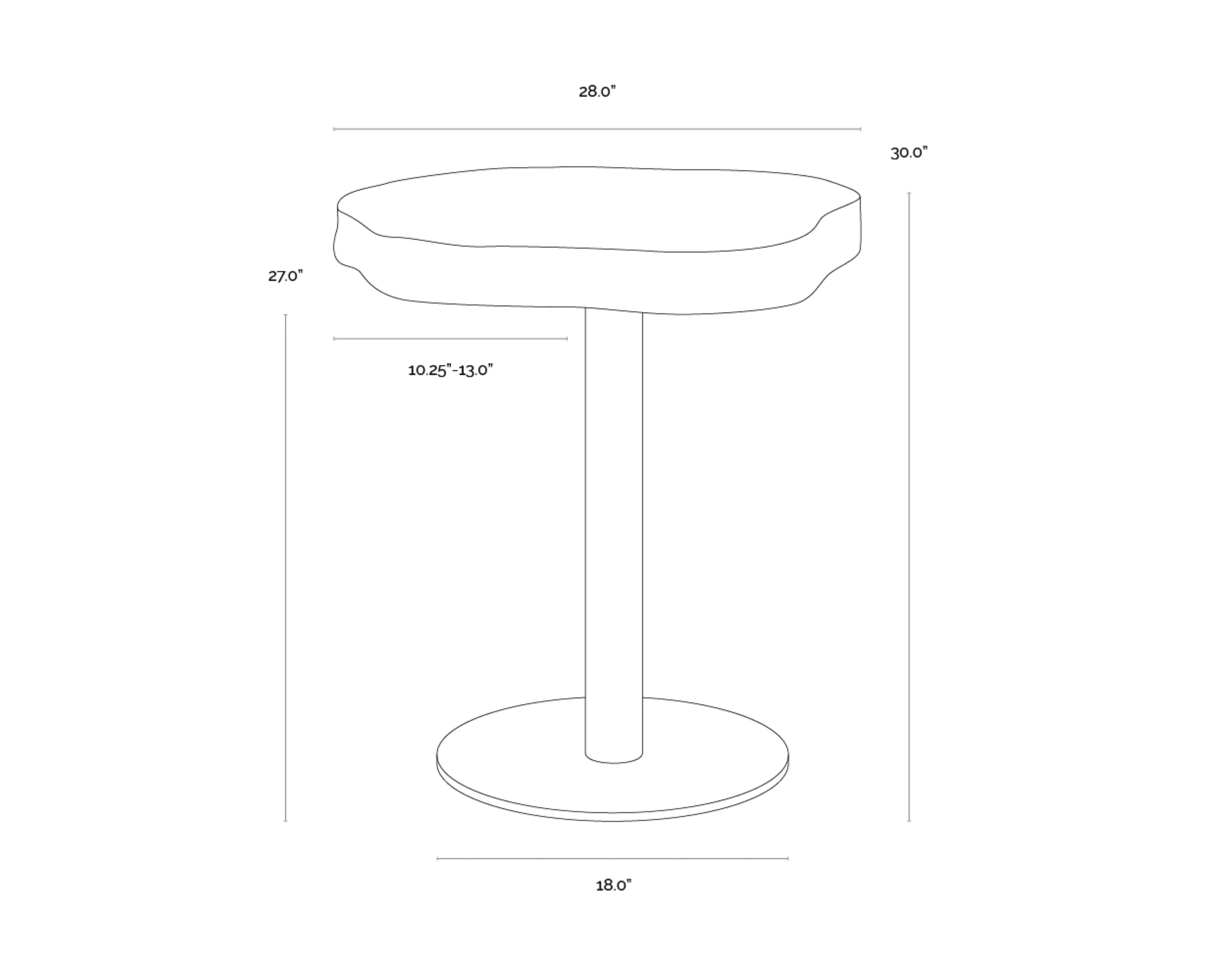 Sunpan Delmont Bistro Table - 28" - Image 4