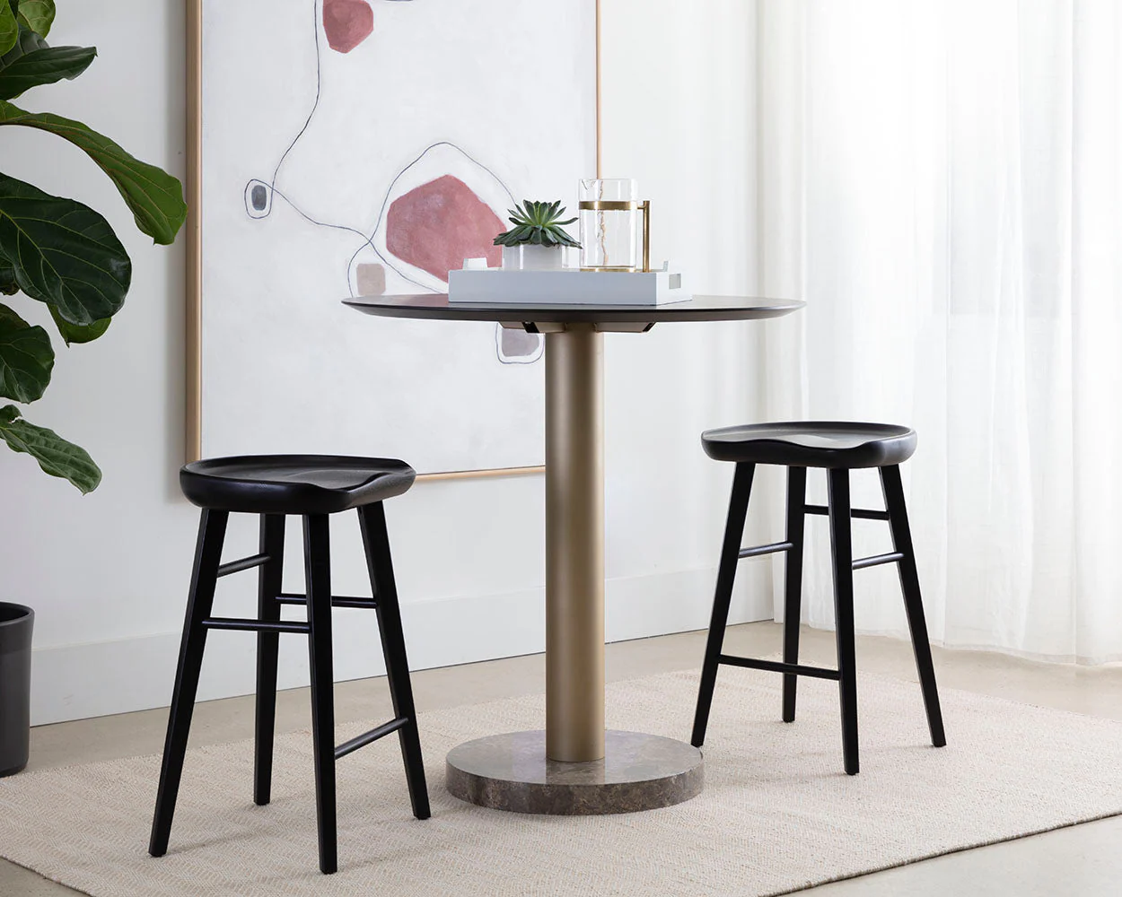 Sunpan Dominic Counter Stool - Black - Image 2