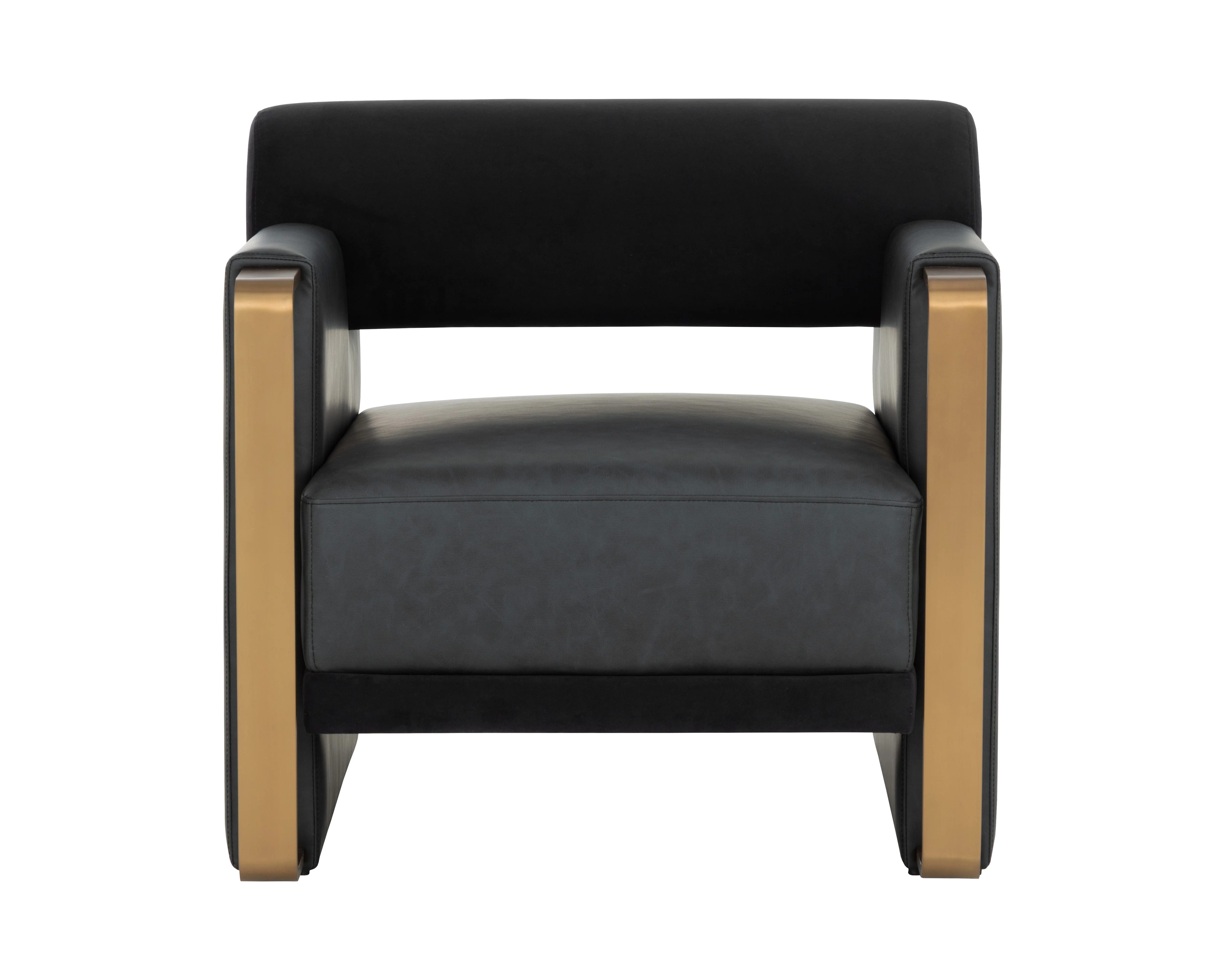 Sunpan Edgar Lounge Chair - Bravo Black / Abbington Black - Image 3