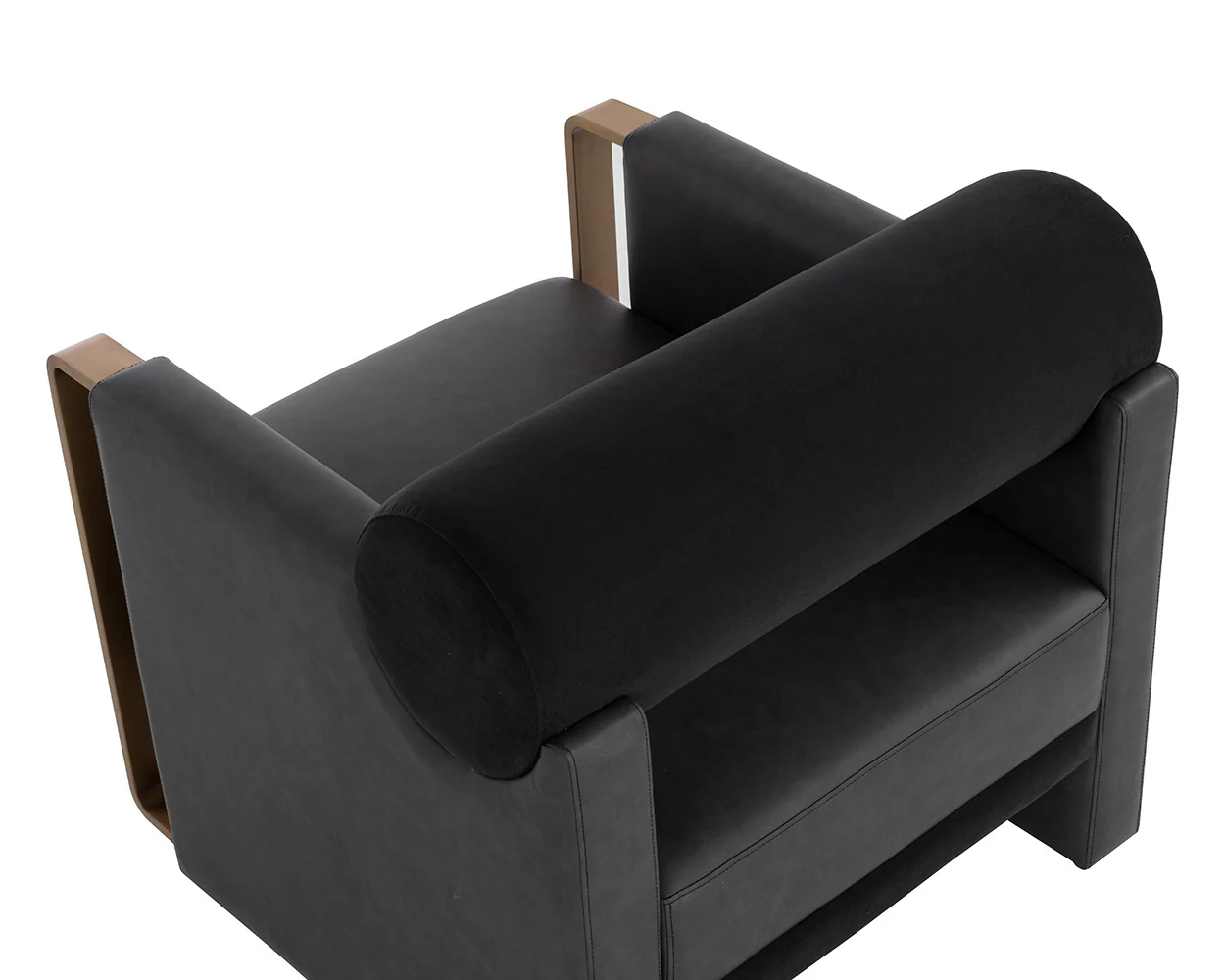 Sunpan Edgar Lounge Chair - Bravo Black / Abbington Black - Image 5