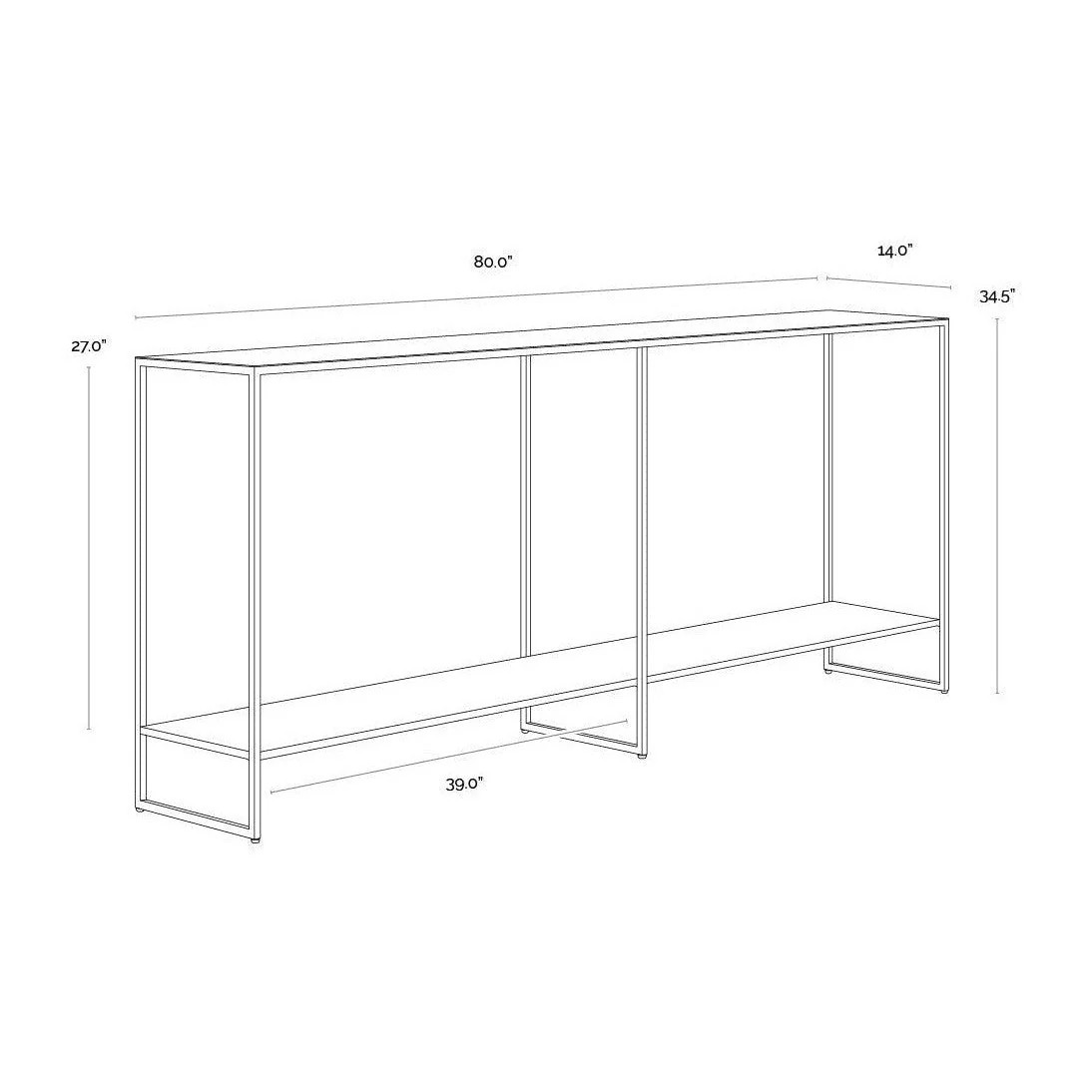 Sunpan Eiffel Console Table - Image 4