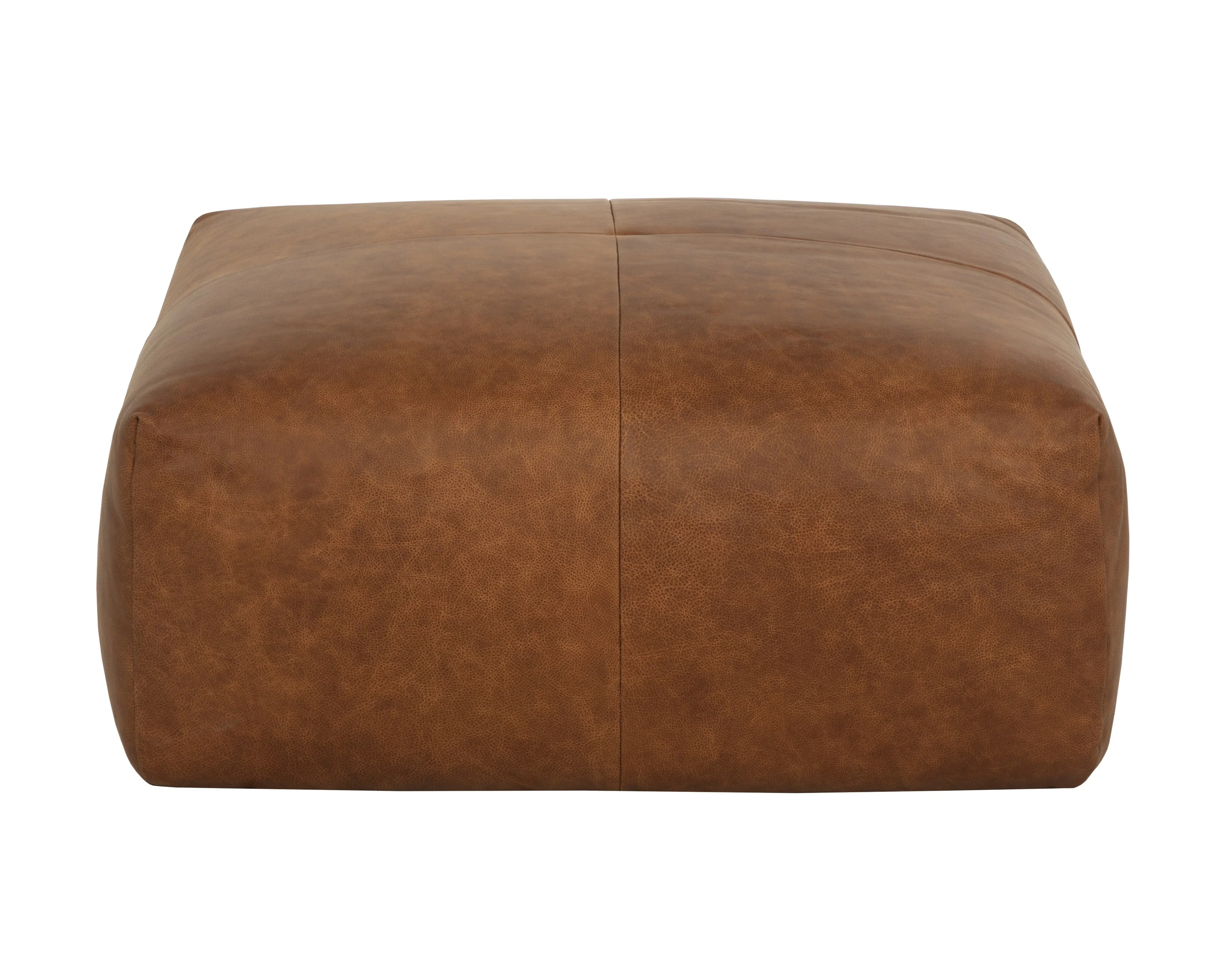 Sunpan Elio Ottoman - Cognac Leather - Image 3