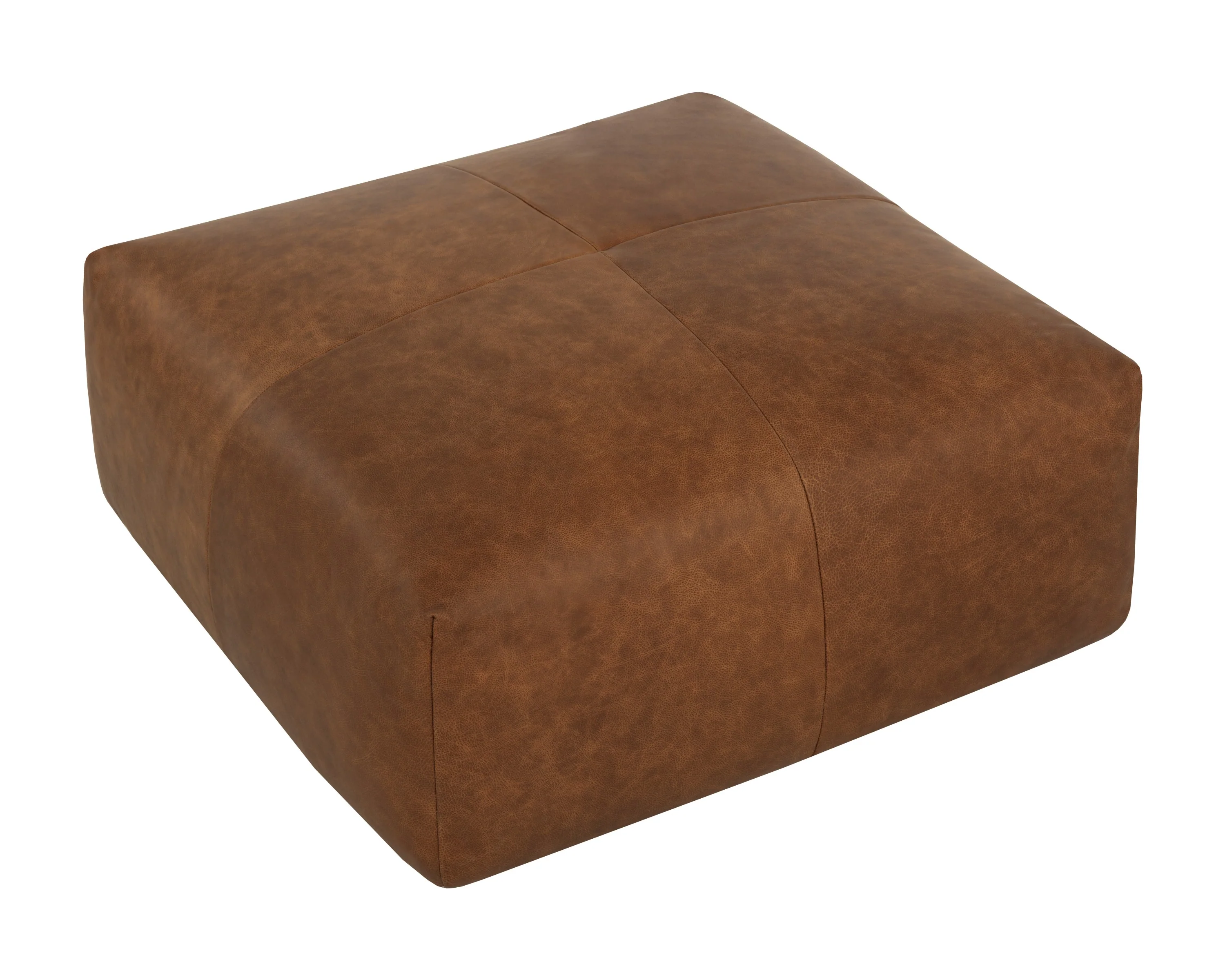 Sunpan Elio Ottoman - Cognac Leather - Image 4