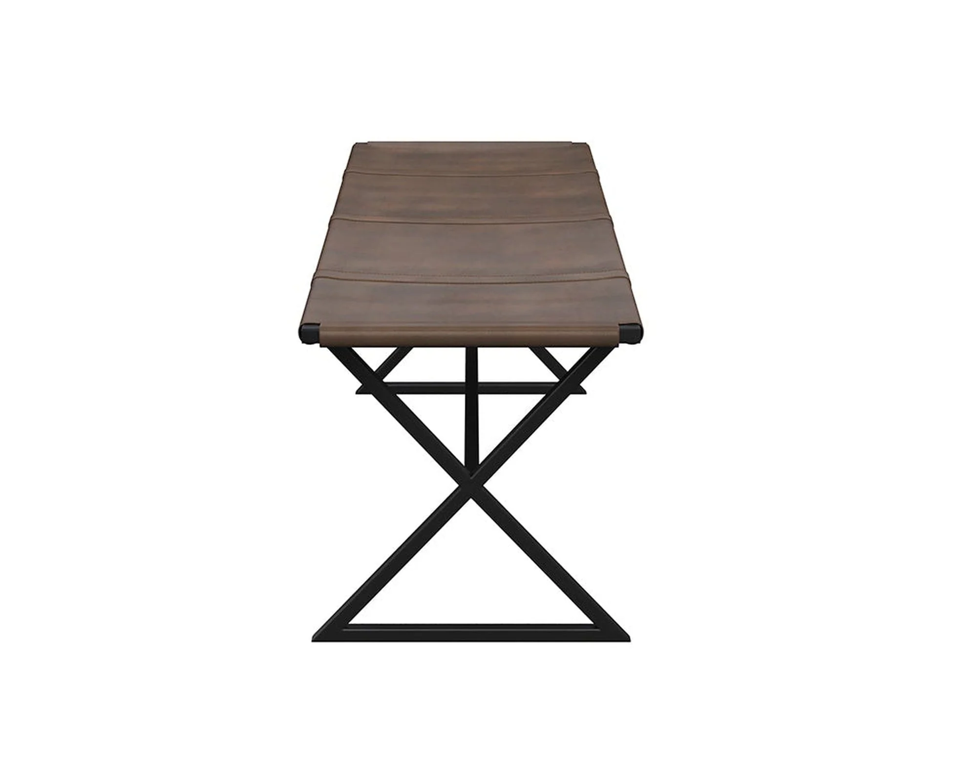 Sunpan Elon Bench - Vintage Cognac Leather Clearance - Image 3