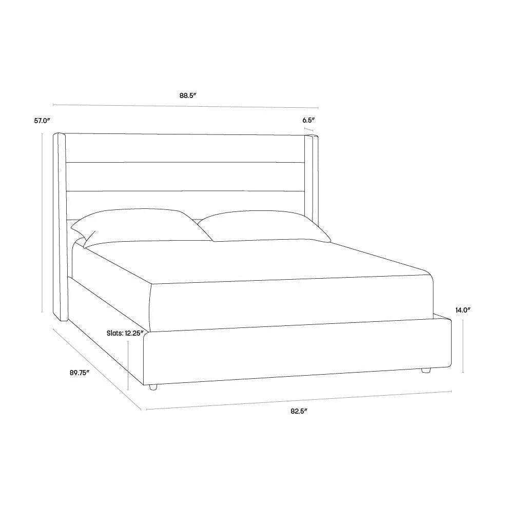 Sunpan Emmit Bed - King - Merino Pearl - Image 7