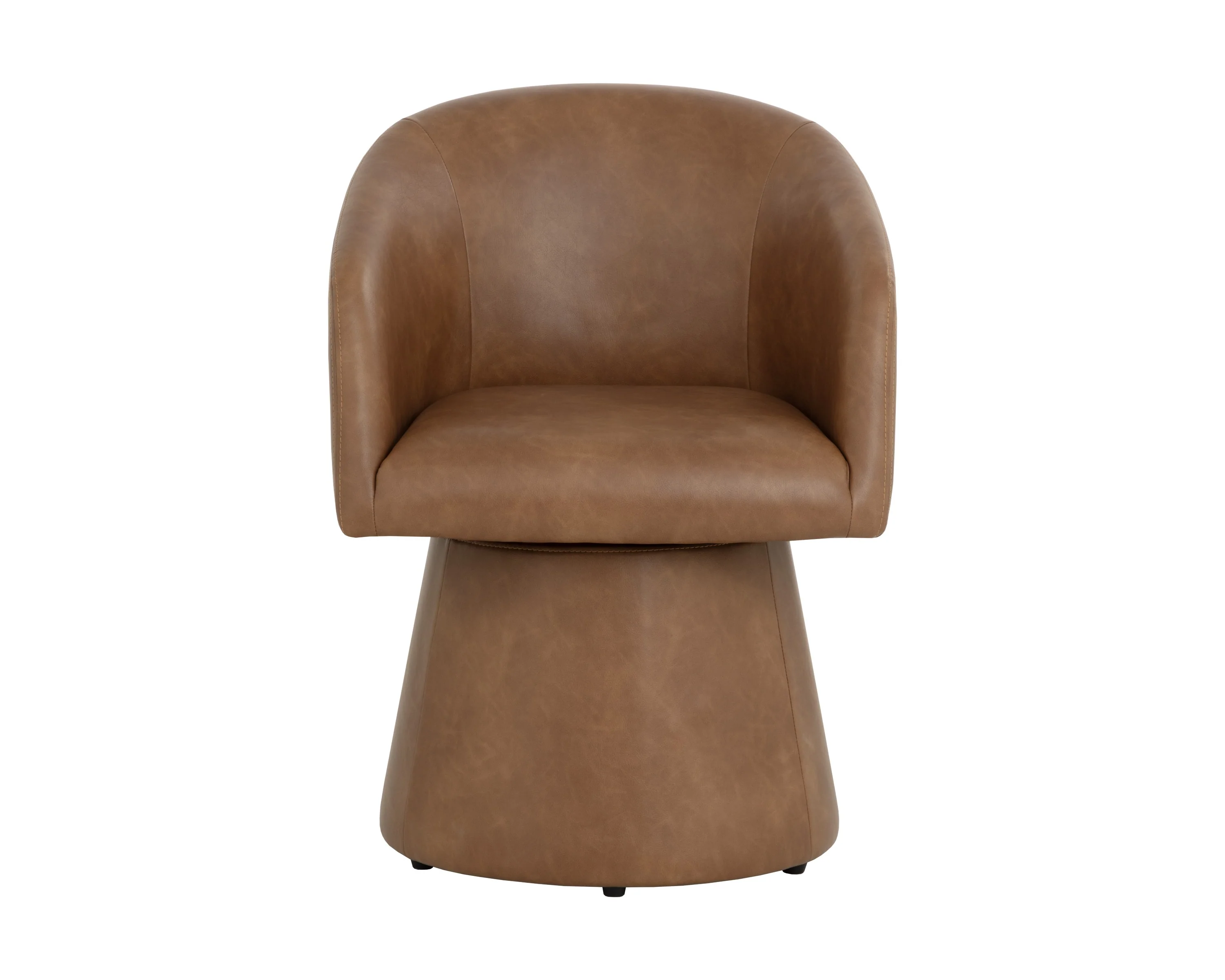 Sunpan Etta Swivel Dining Armchair - Copley Cognac - Image 2