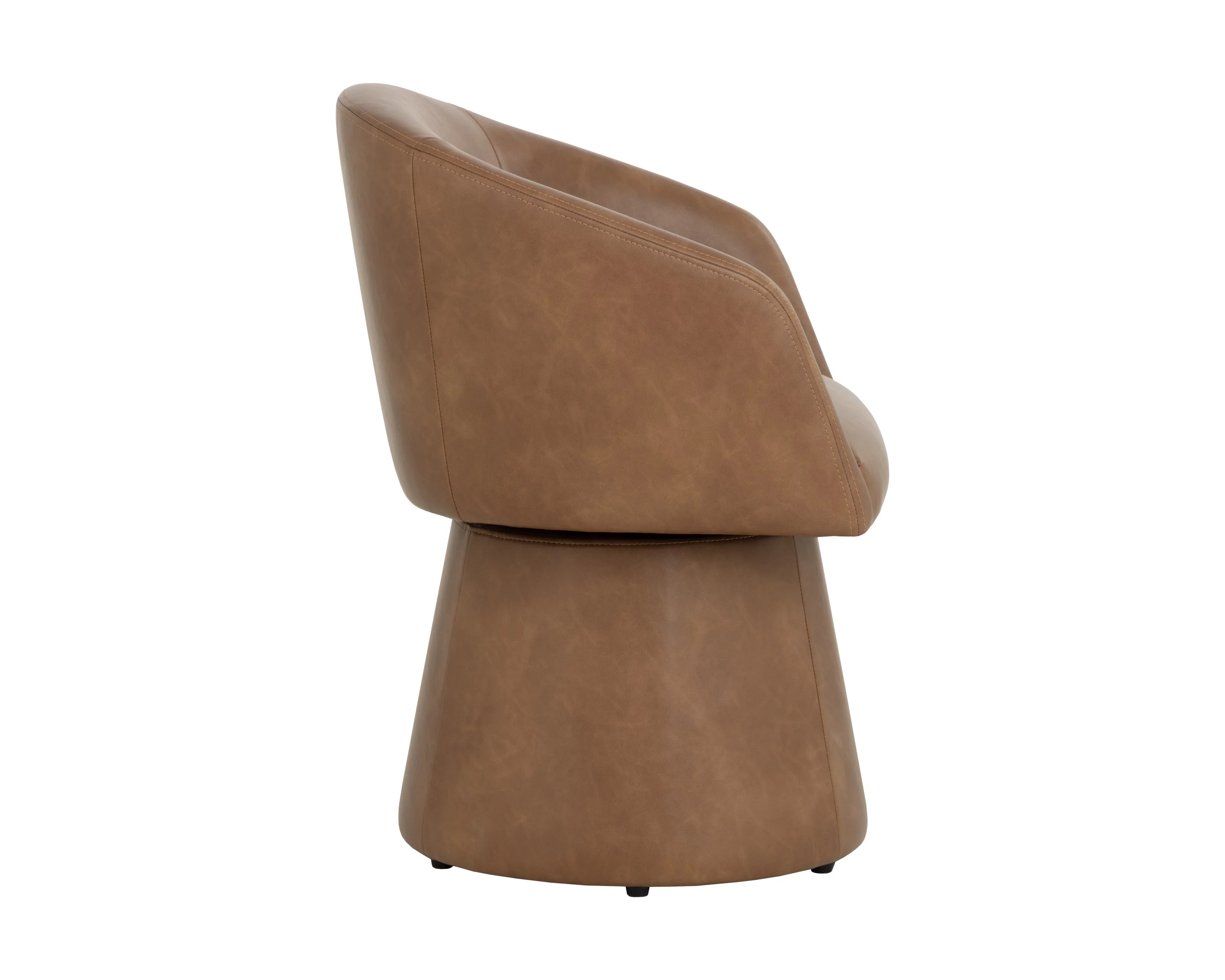 Sunpan Etta Swivel Dining Armchair - Copley Cognac - Image 3