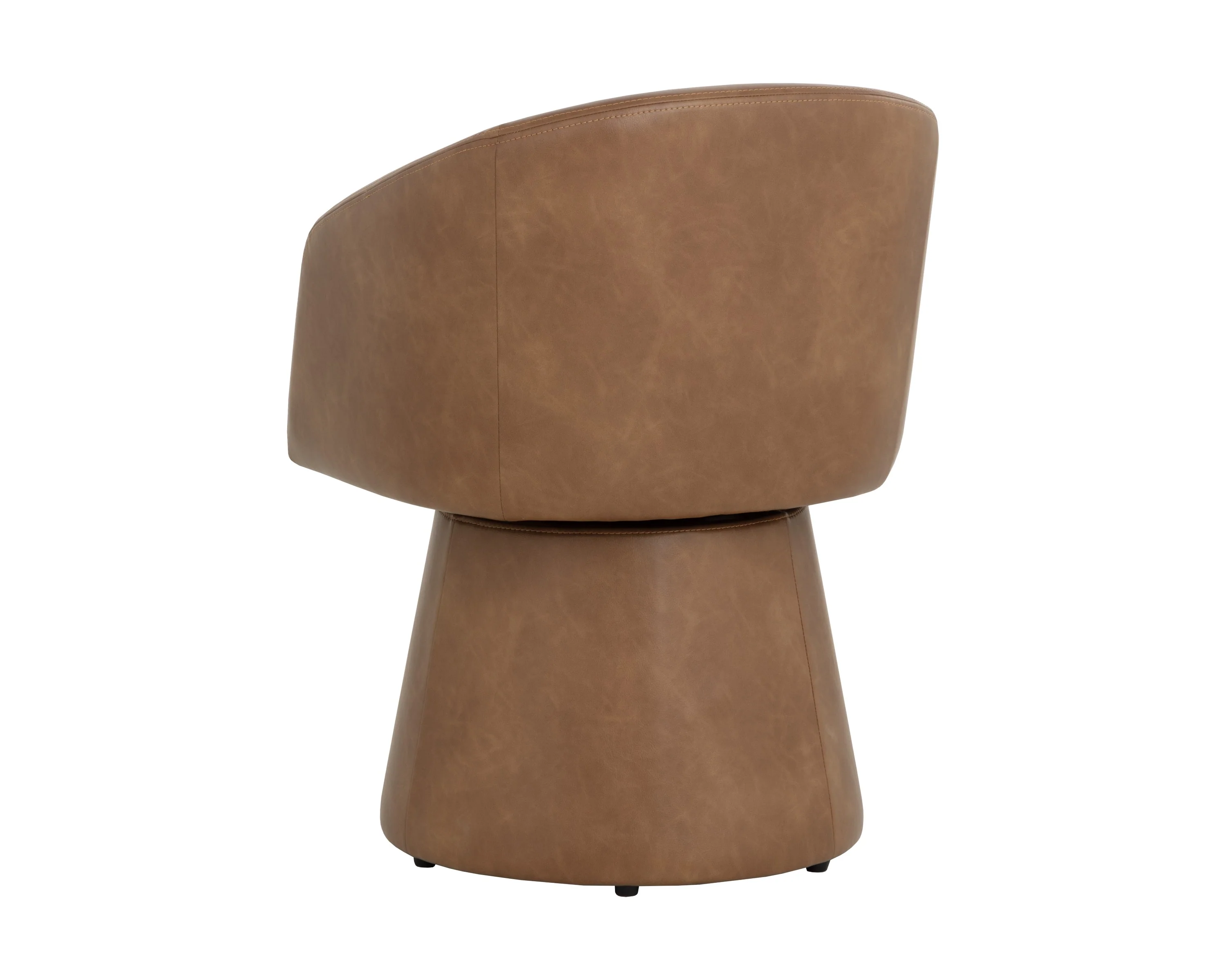 Sunpan Etta Swivel Dining Armchair - Copley Cognac - Image 4