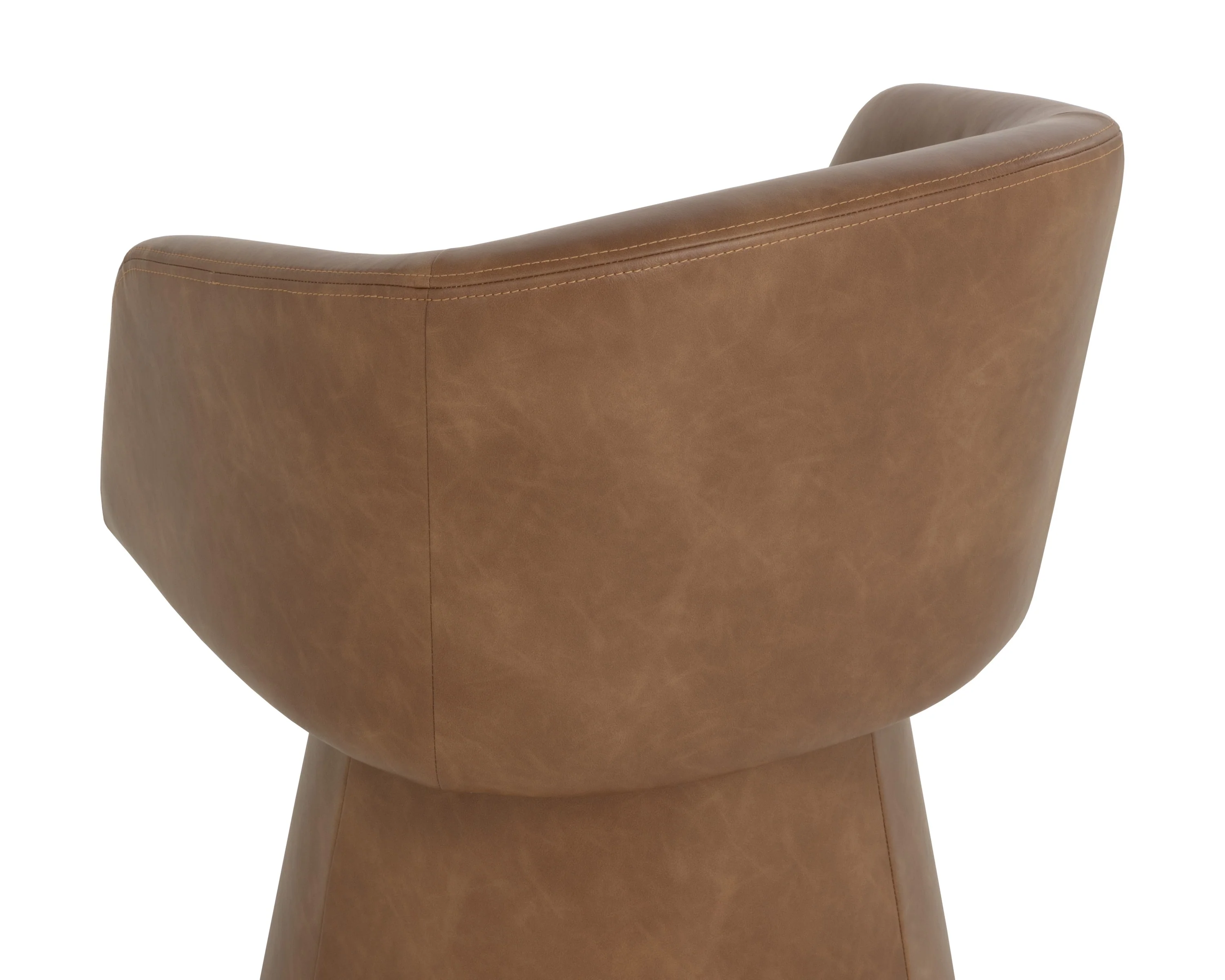 Sunpan Etta Swivel Dining Armchair - Copley Cognac - Image 5