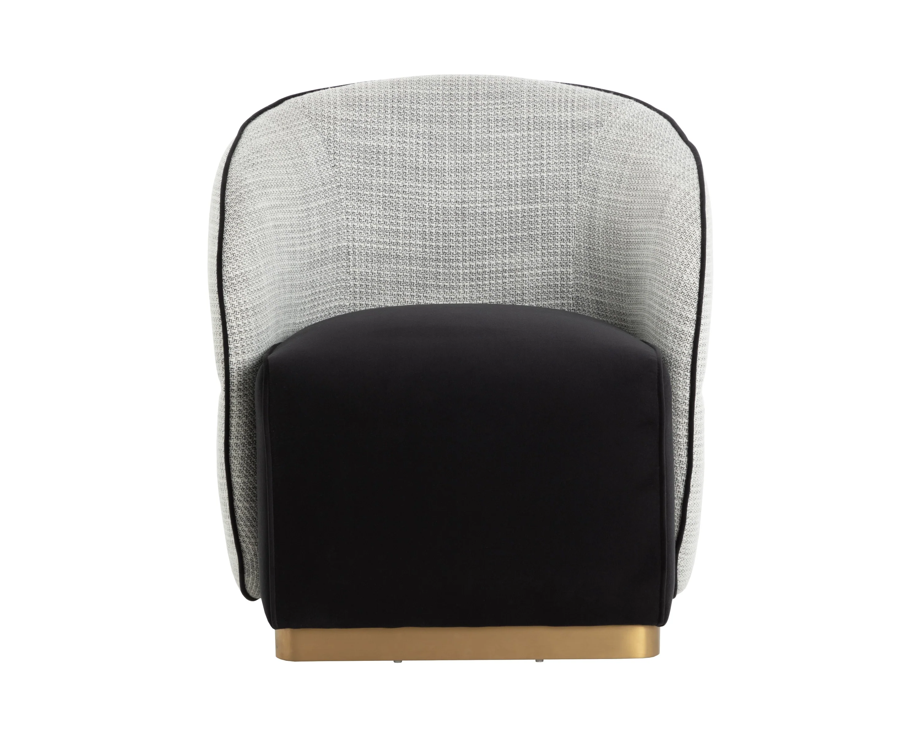 Sunpan Fatina Lounge Chair - Abbington Black / Vera White Pepper - Image 2