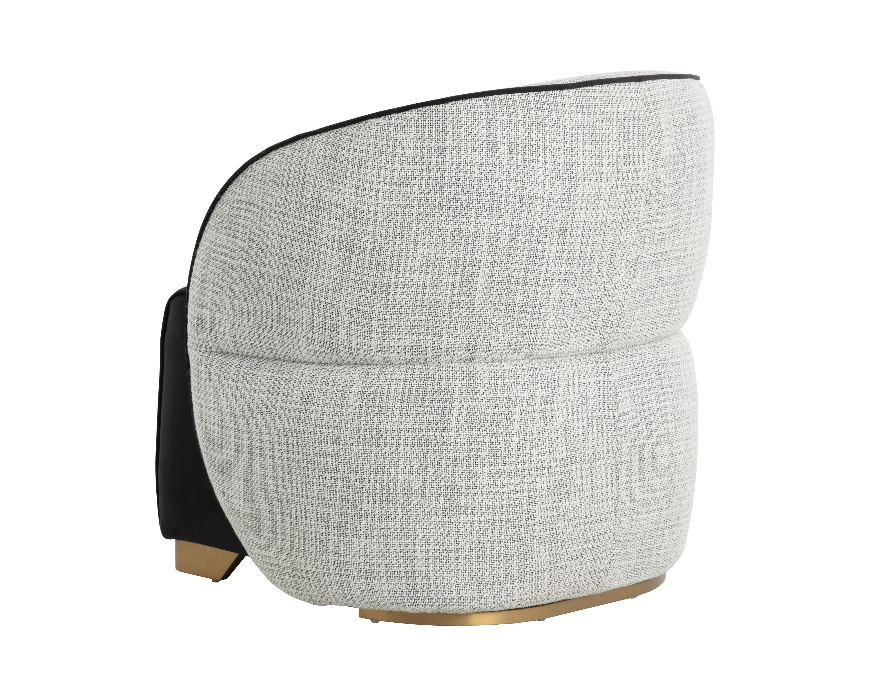 Sunpan Fatina Lounge Chair - Abbington Black / Vera White Pepper - Image 4