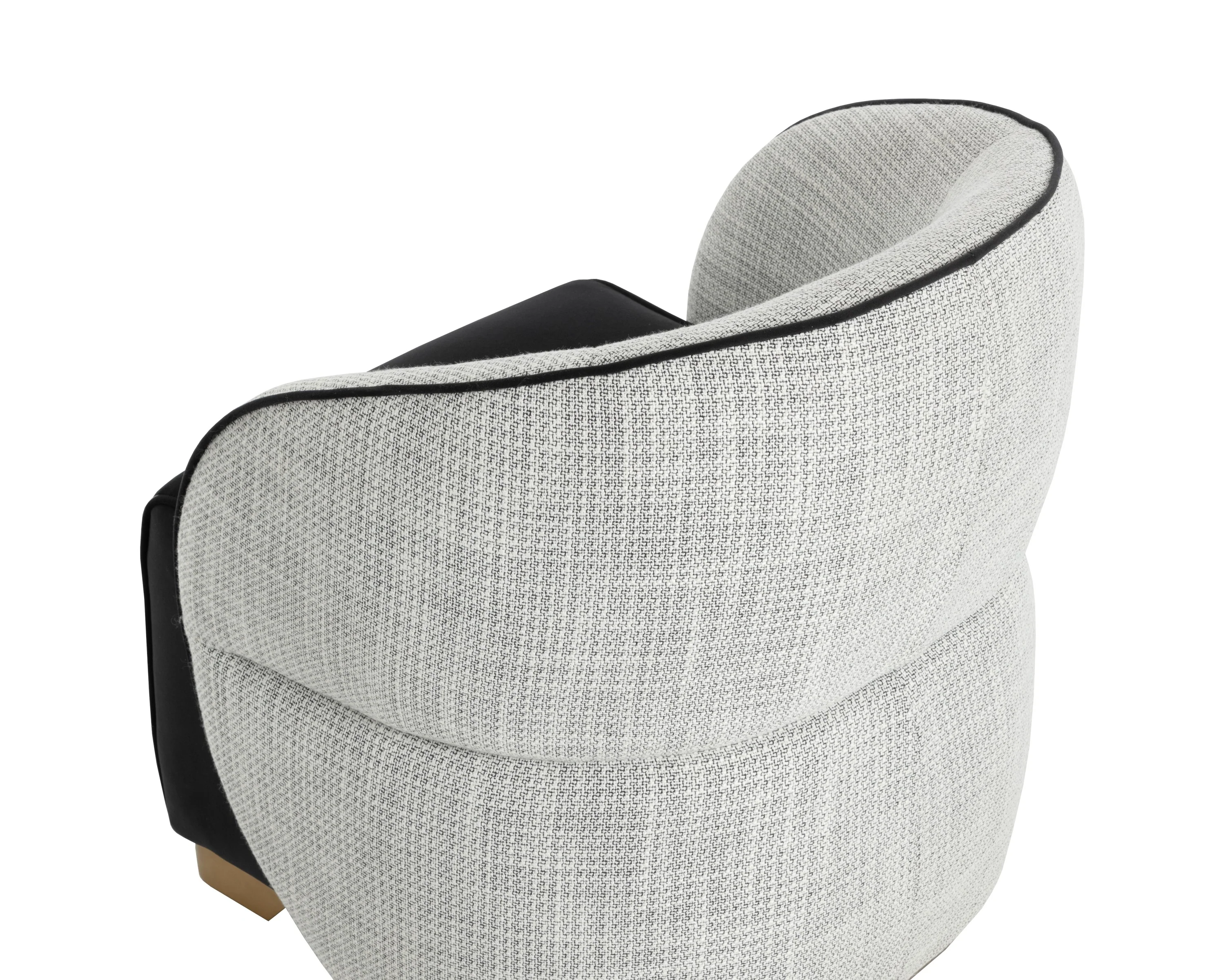 Sunpan Fatina Lounge Chair - Abbington Black / Vera White Pepper - Image 5