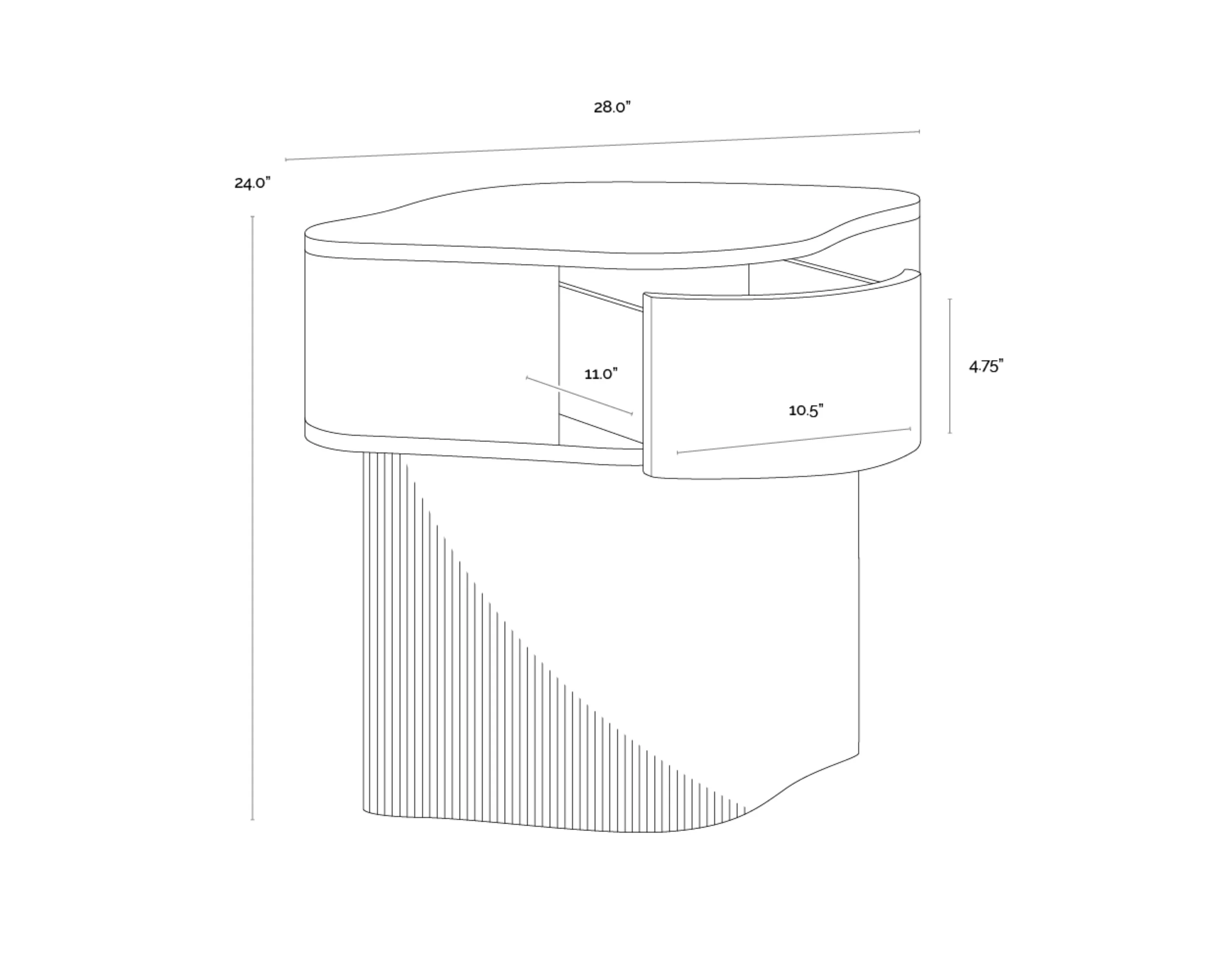 Sunpan Fern Nightstand - Image 7