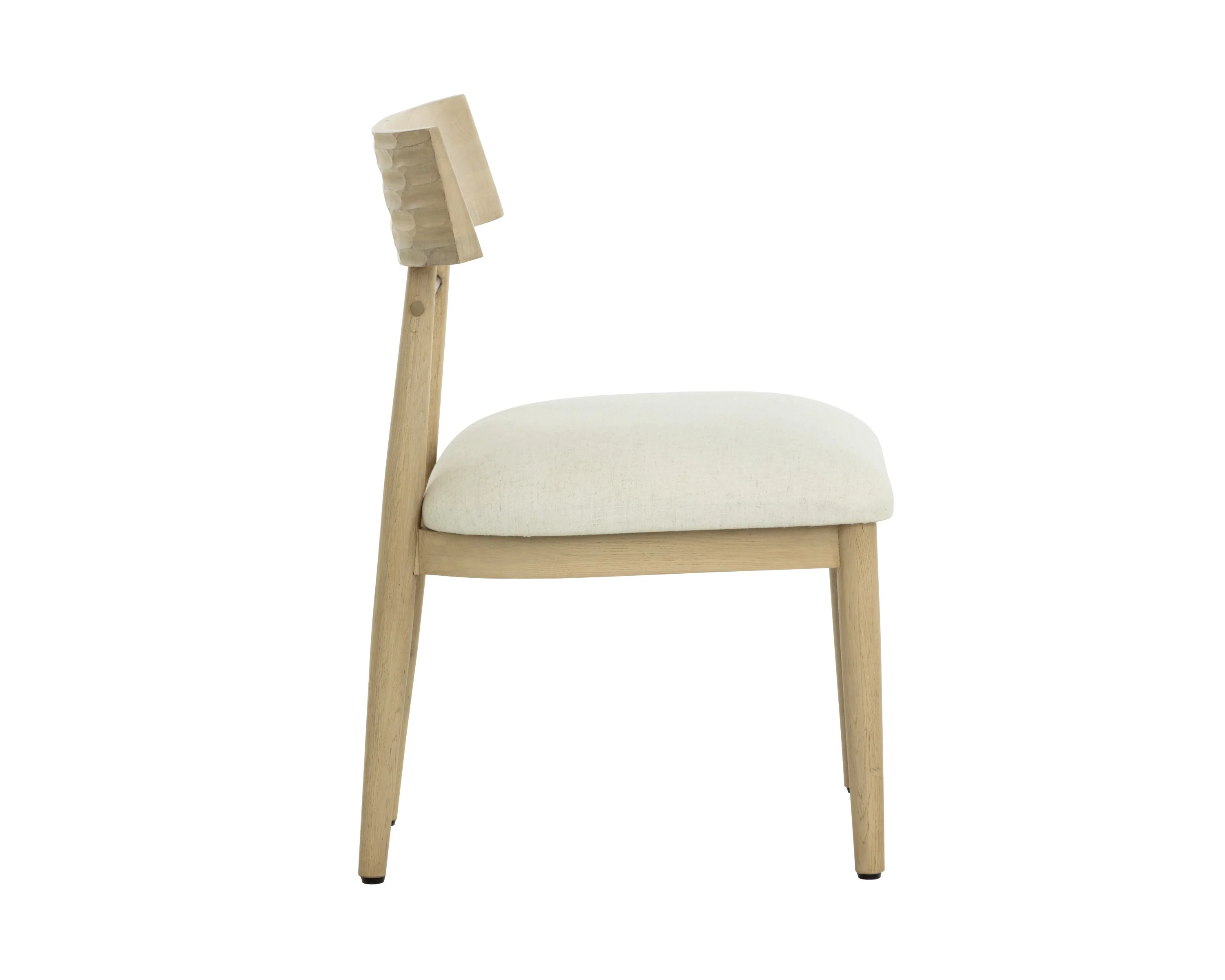 Sunpan Florian Dining Chair - Light Oak - Geralt Linen - Set of 2 - Image 3