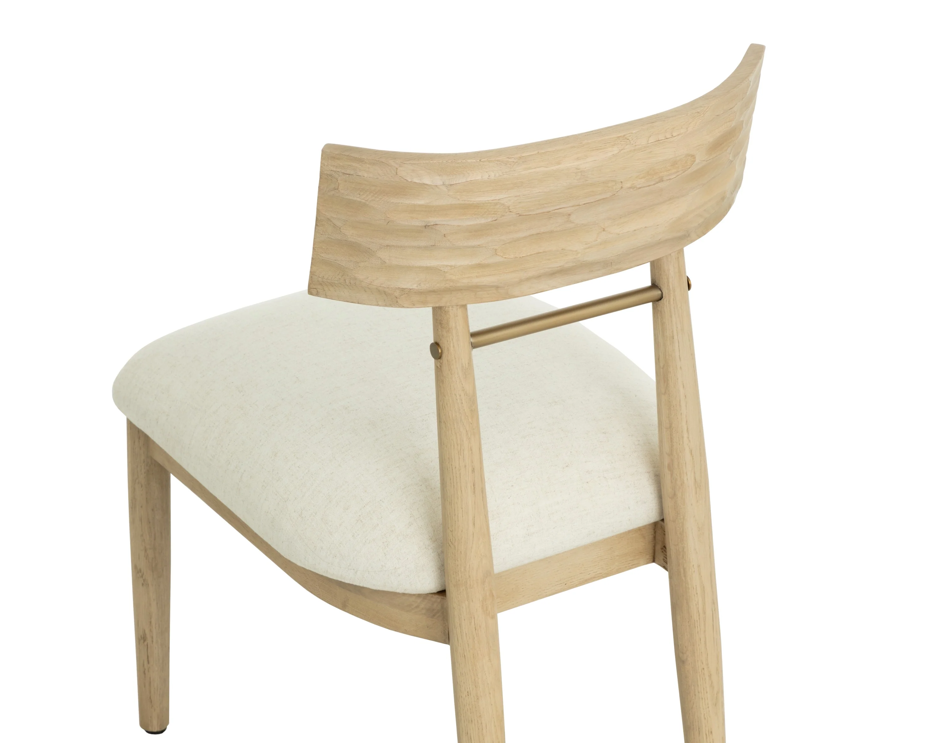 Sunpan Florian Dining Chair - Light Oak - Geralt Linen - Set of 2 - Image 5