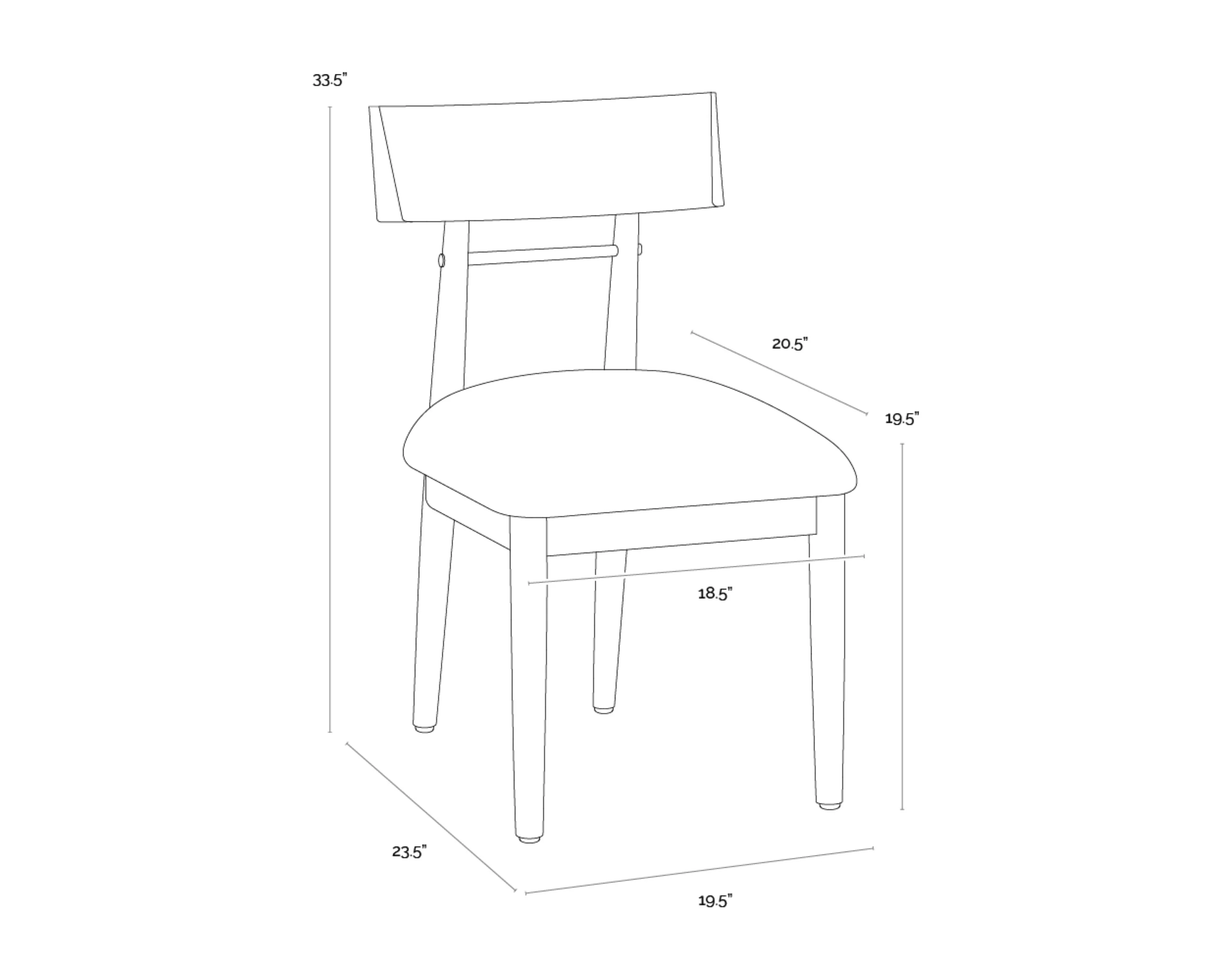 Sunpan Florian Dining Chair - Light Oak - Geralt Linen - Set of 2 - Image 6