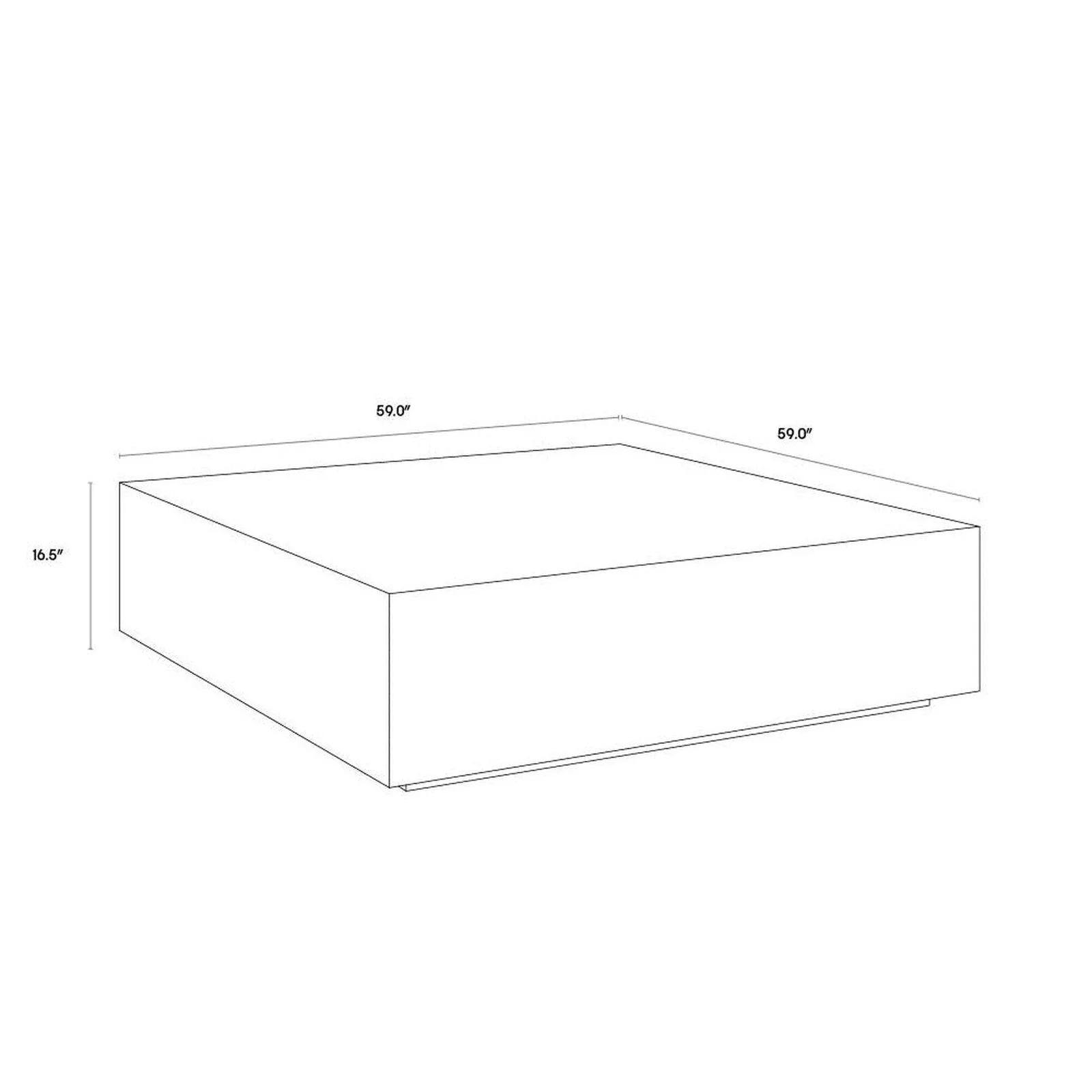 Sunpan Frezco Square Coffee Table - Image 11