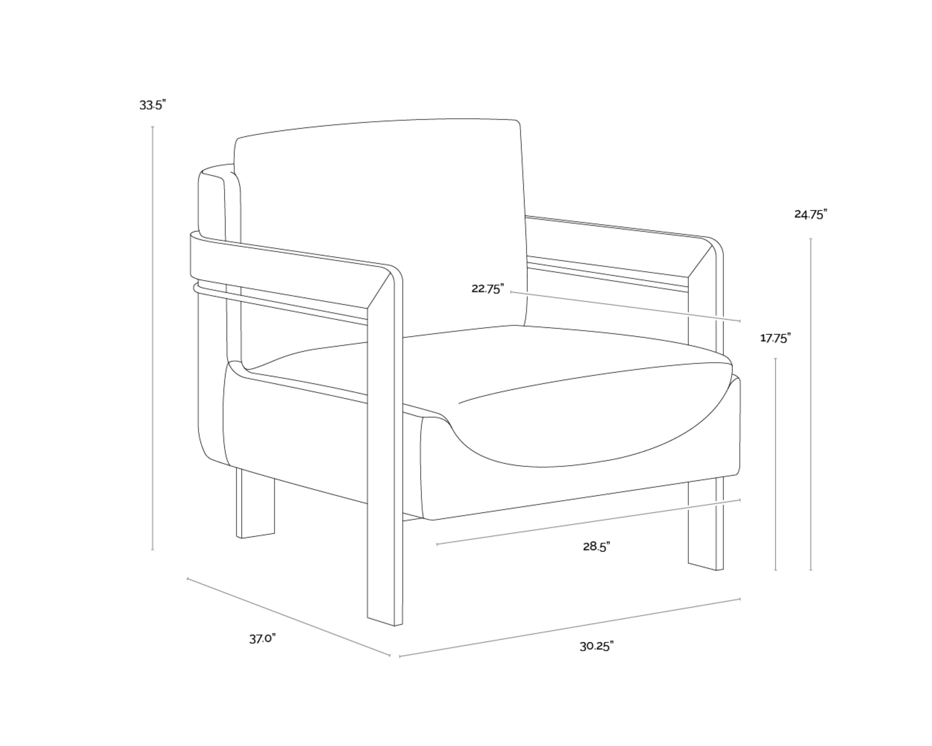 Sunpan Garo Lounge Chair - Bravo Ash - Image 6