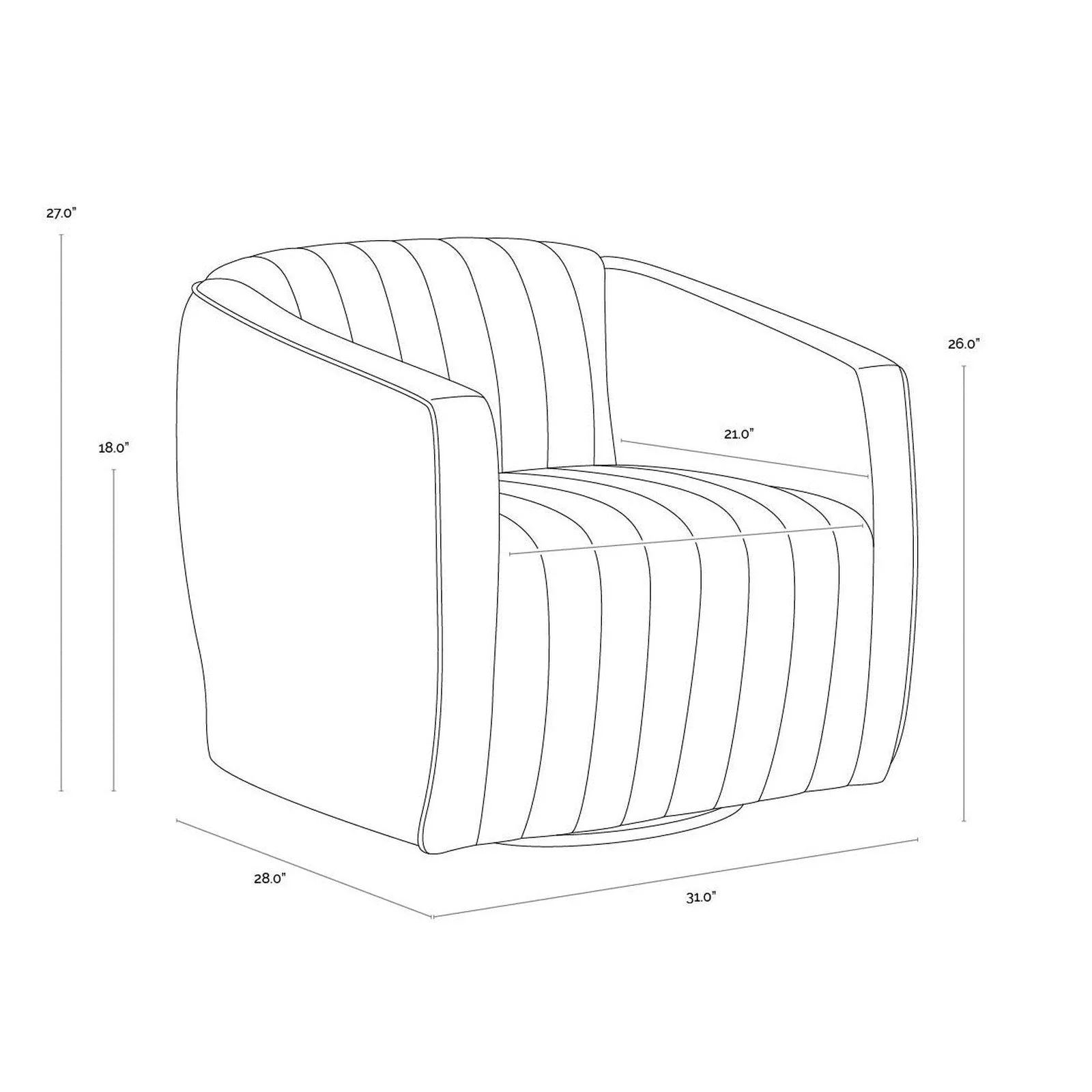 Sunpan Garrison Swivel Lounge Chair - Image 17