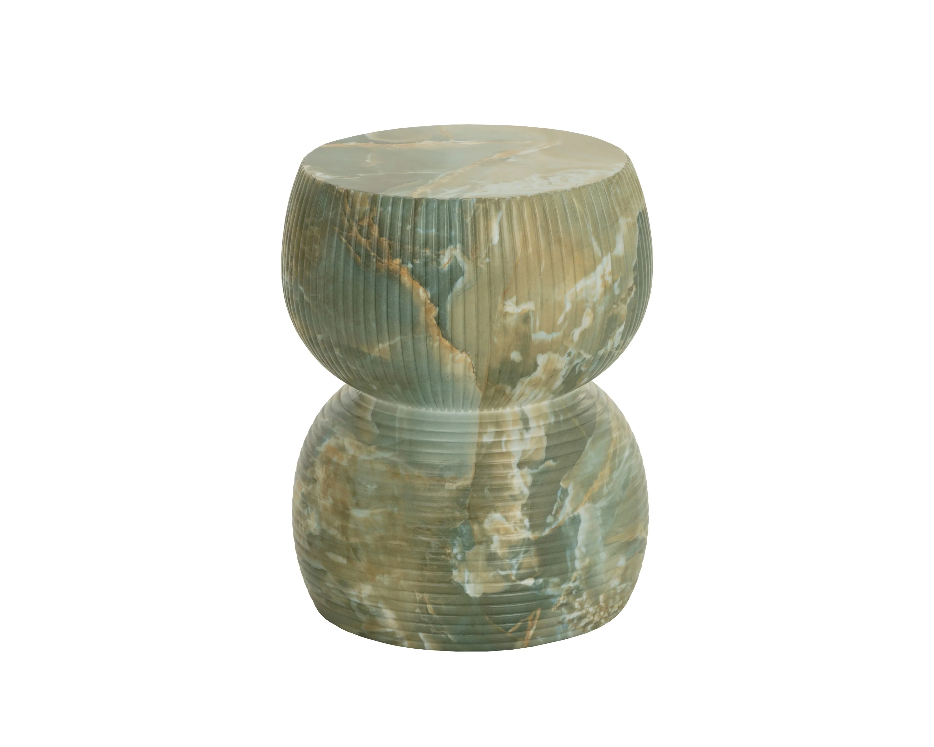 Sunpan Gemina End Table - Marble Look - Jade Onyx - Image 2