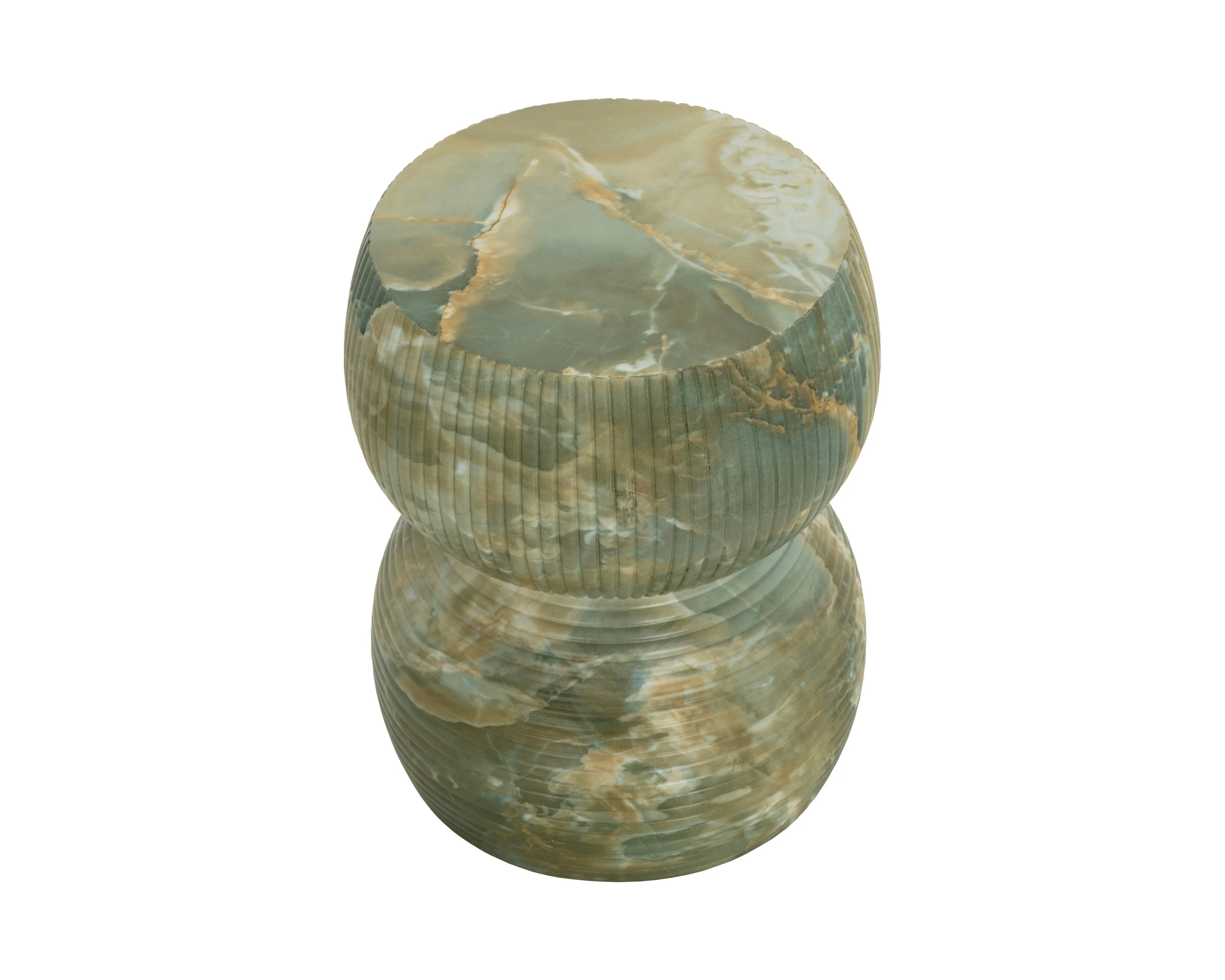 Sunpan Gemina End Table - Marble Look - Jade Onyx - Image 4