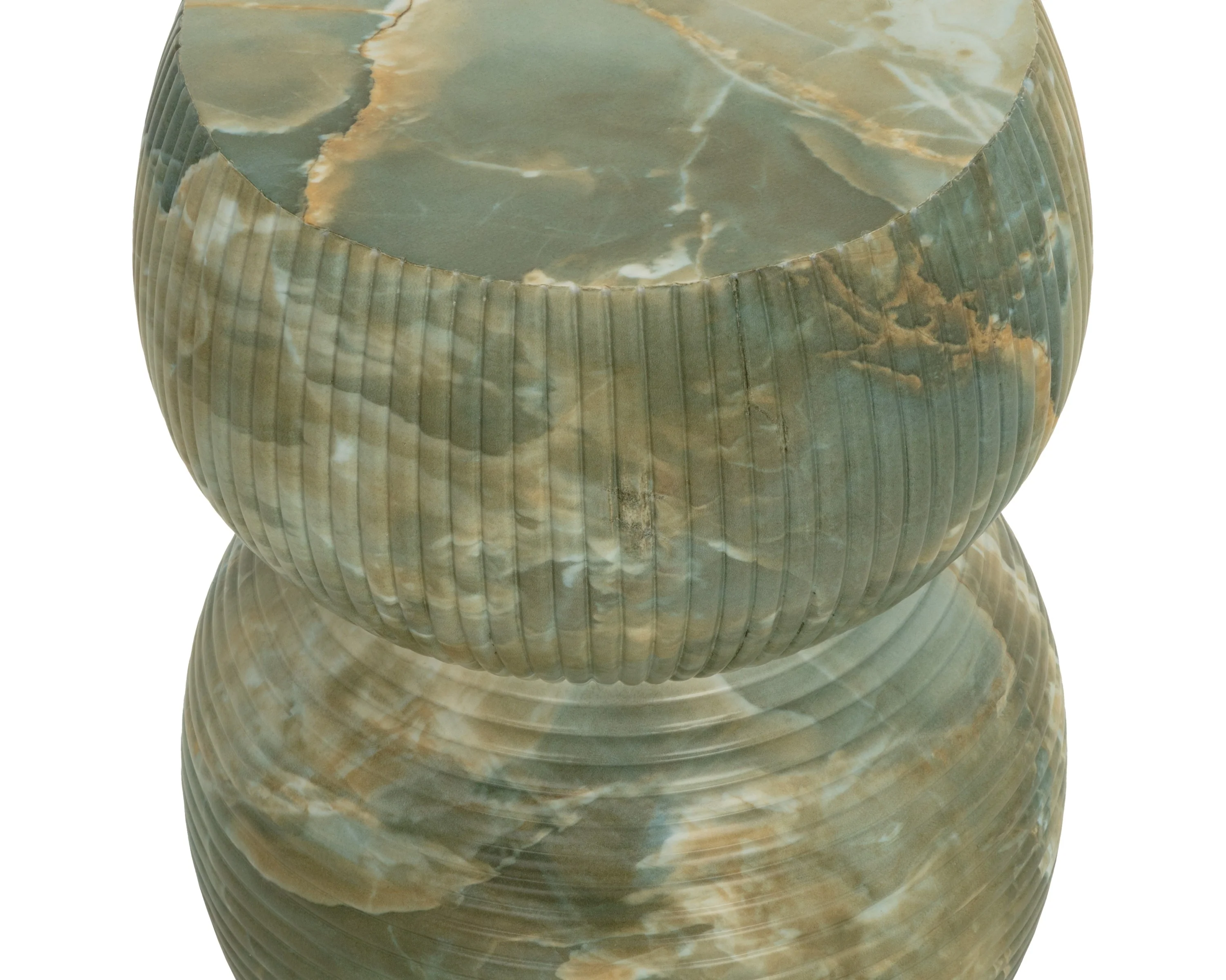 Sunpan Gemina End Table - Marble Look - Jade Onyx - Image 5